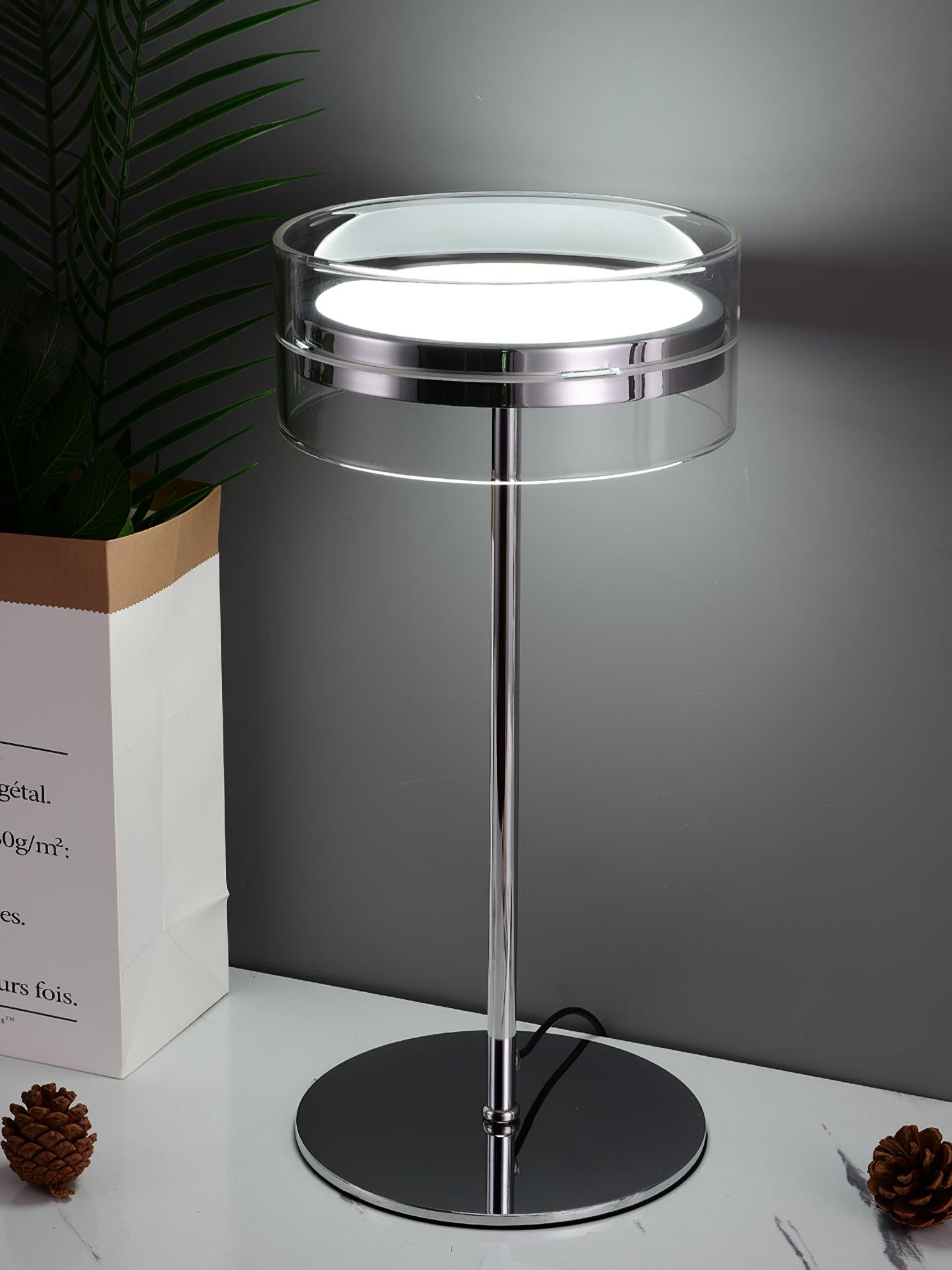 Luma Chrome & Glass Table Lamp-Neutral Decor