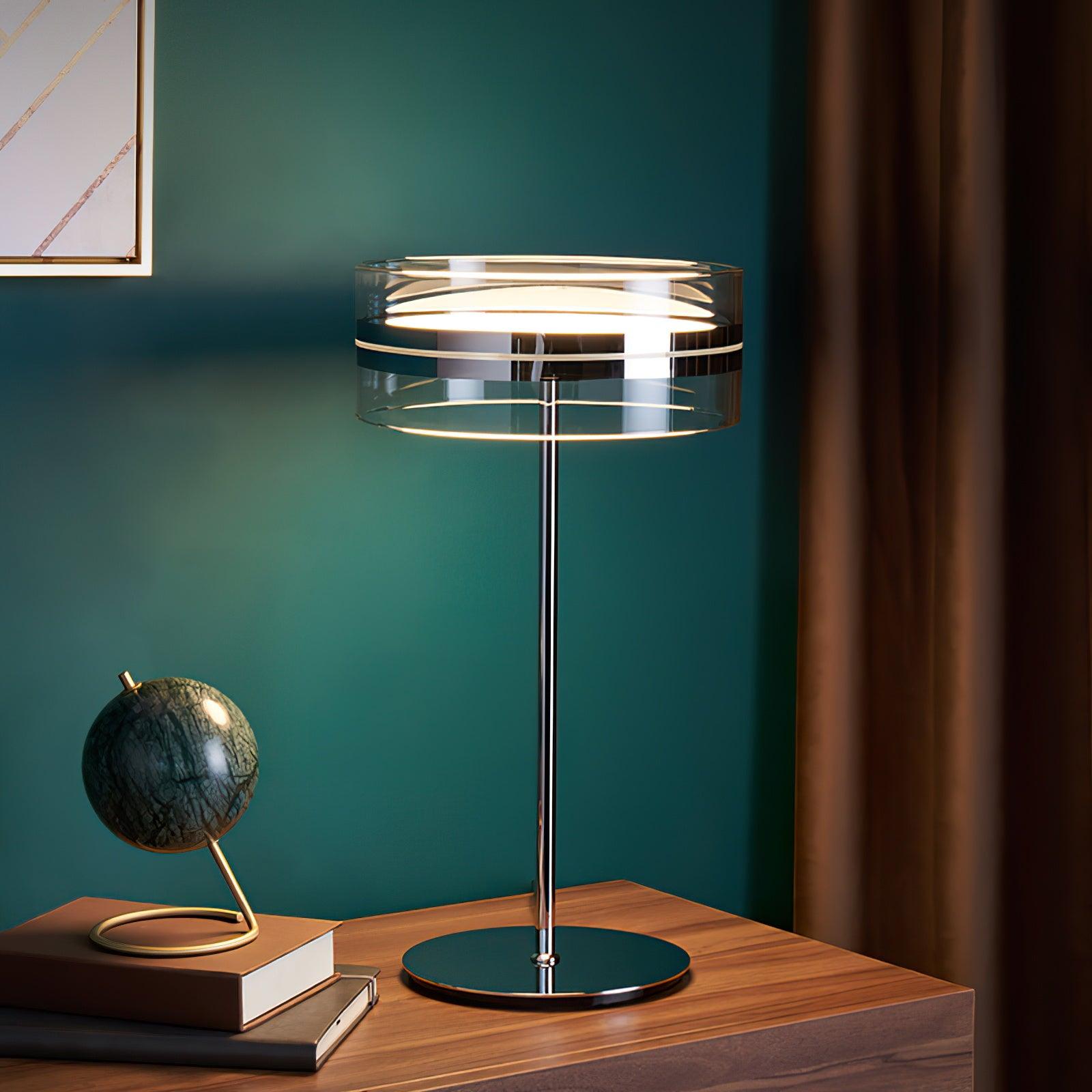 Luma Chrome & Glass Table Lamp-Neutral Decor