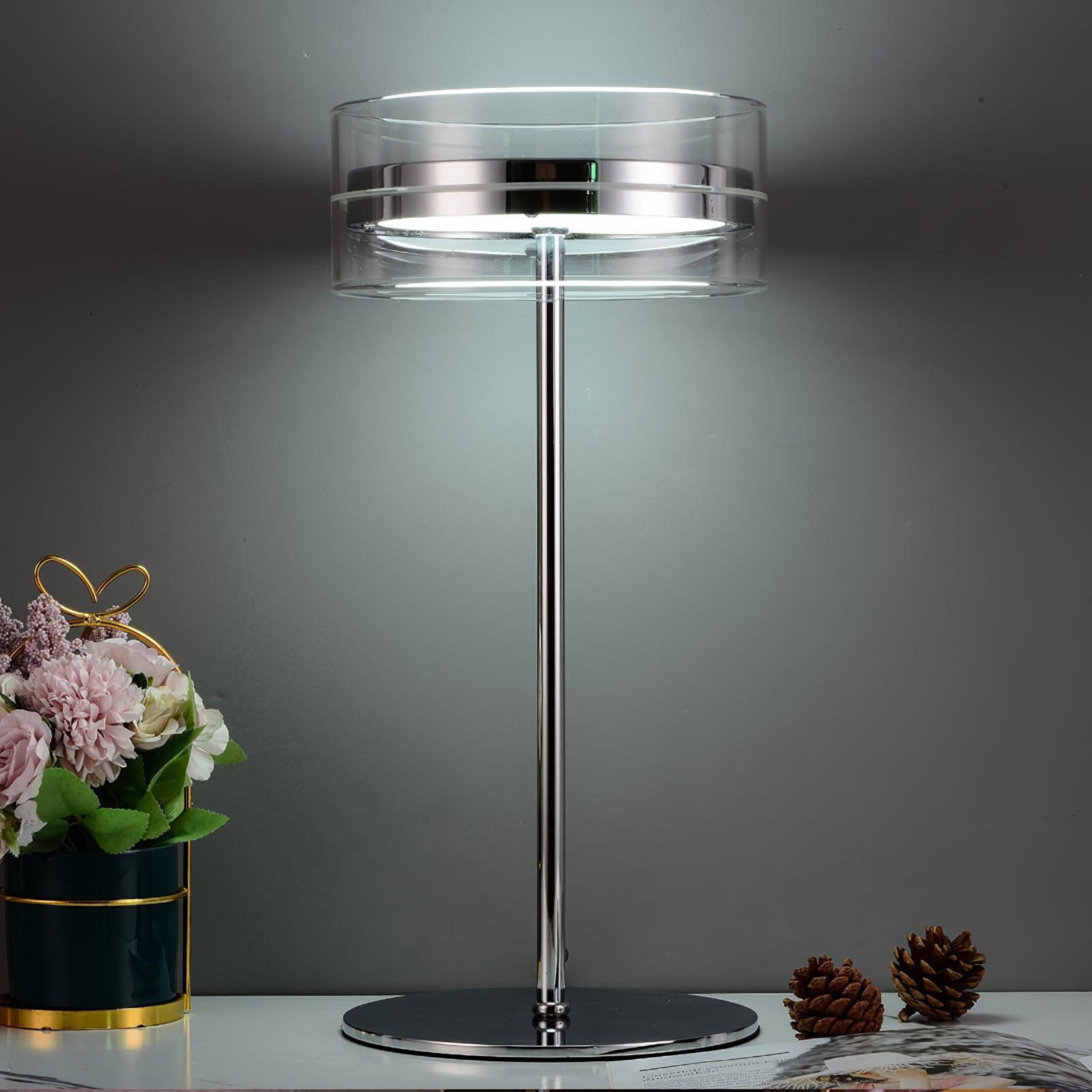 Luma Chrome & Glass Table Lamp-Neutral Decor