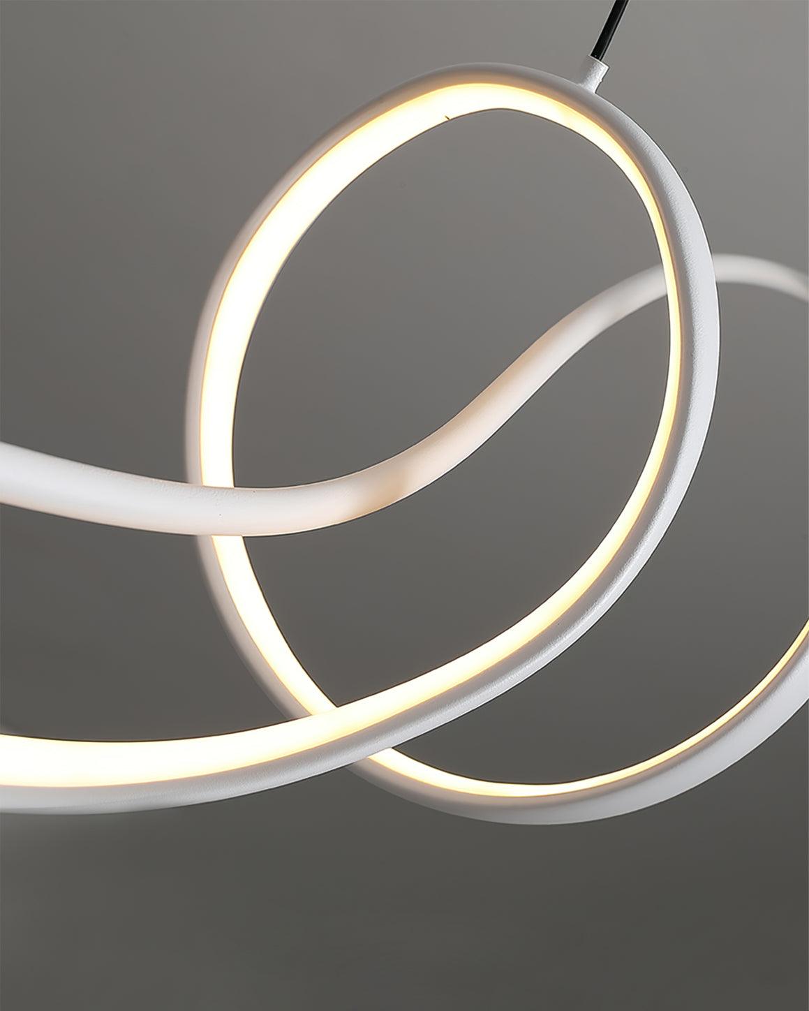 Aveline Modern Black LED Wave Pendant Light