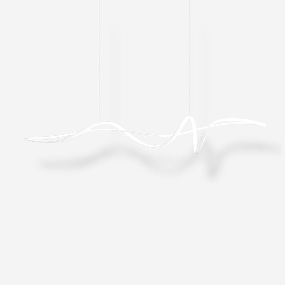 Aveline Modern Black LED Wave Pendant Light