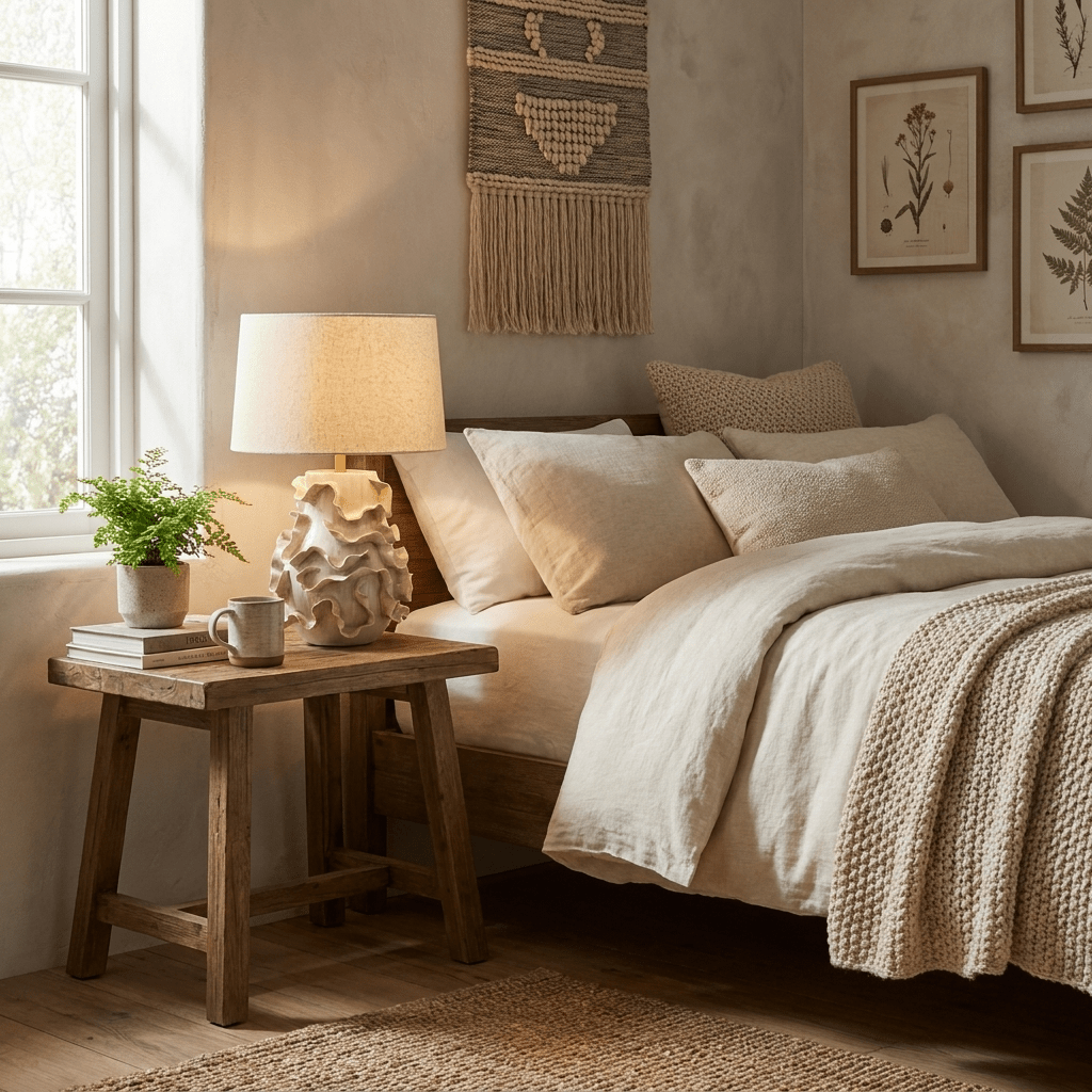 Increspa Ruffled Ceramic Table Lamp-Neutral Decor