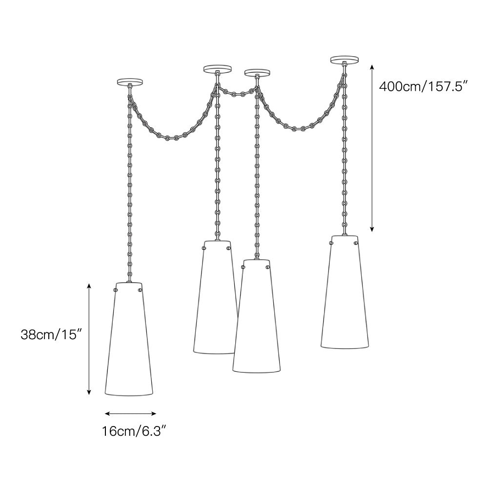 A single-head configuration of the industrial alabaster pendant light.