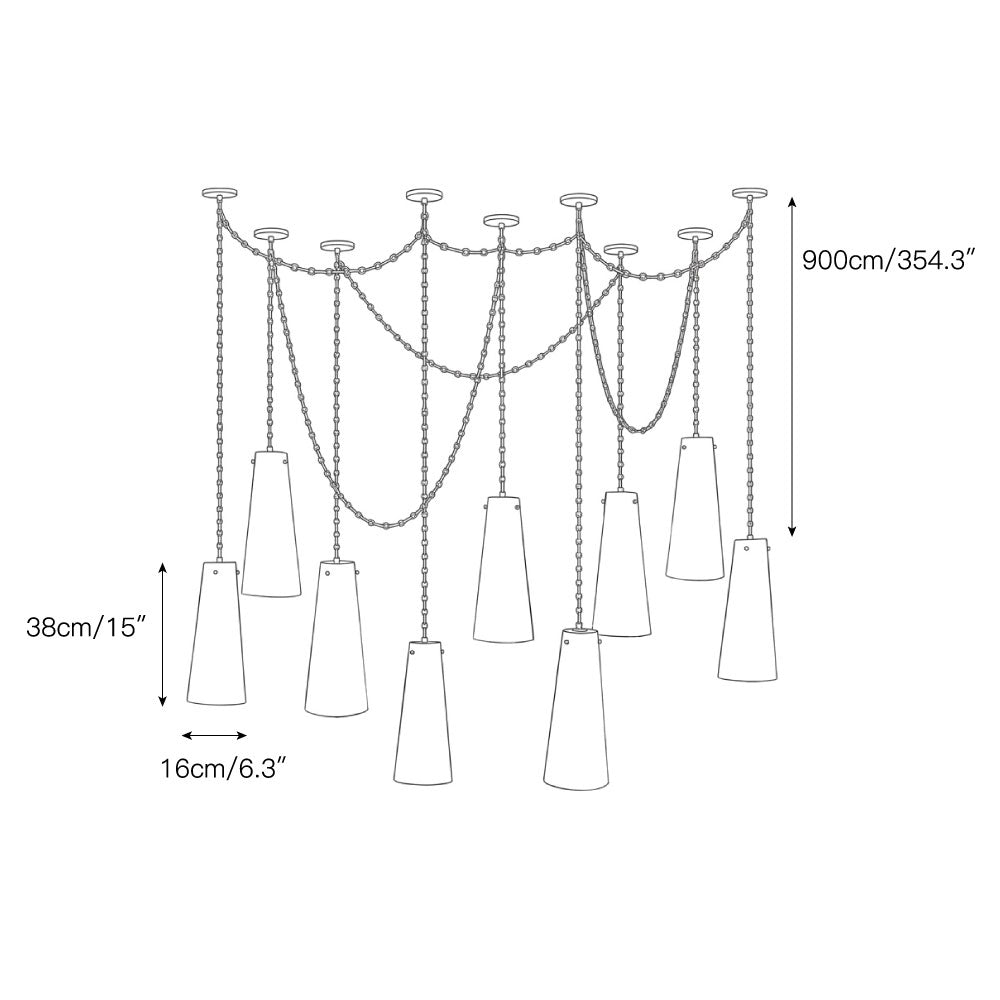 The 7-head configuration shown in a large open-concept space.