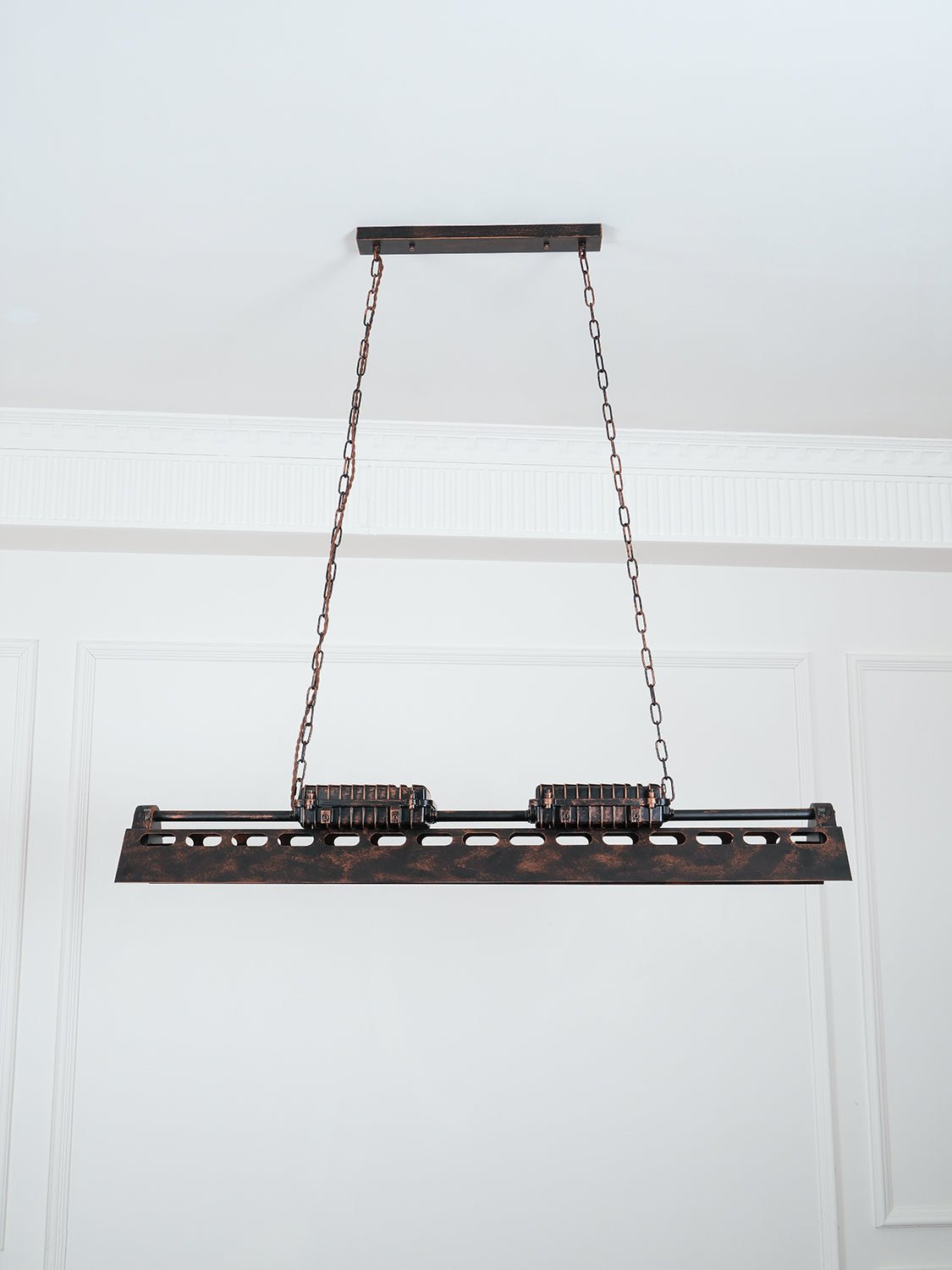 Mael Chandelier Industrial Rectangular Frame-Neutral Decor