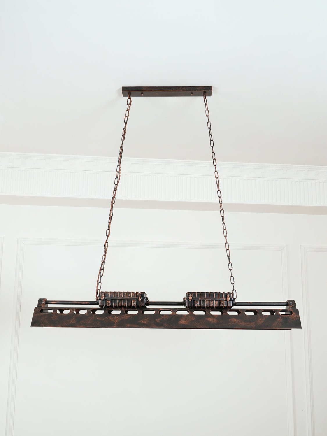 Mael Chandelier Industrial Rectangular Frame-Neutral Decor