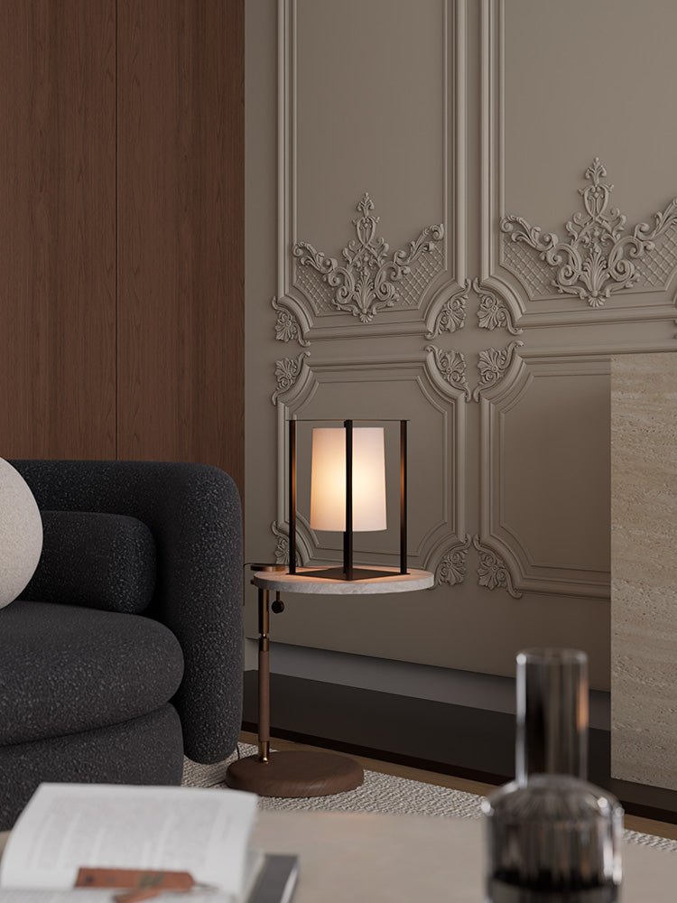 Industrial Cage Frame Table Lamp-Neutral Decor
