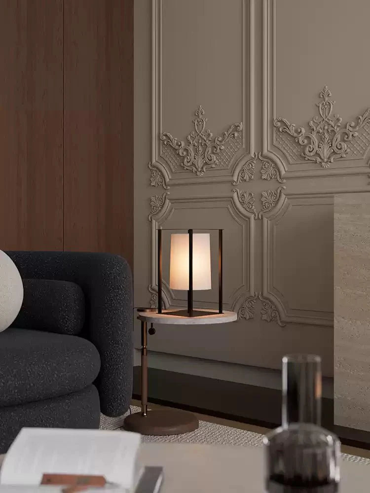 Industrial Cage Frame Table Lamp-Neutral Decor