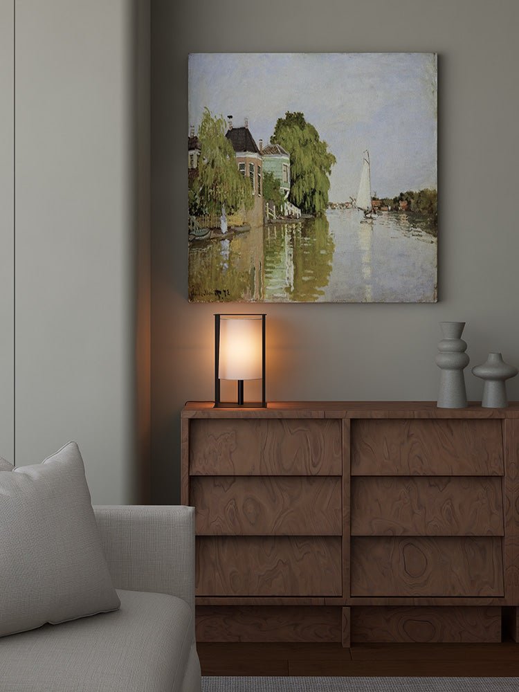 Industrial Cage Frame Table Lamp-Neutral Decor