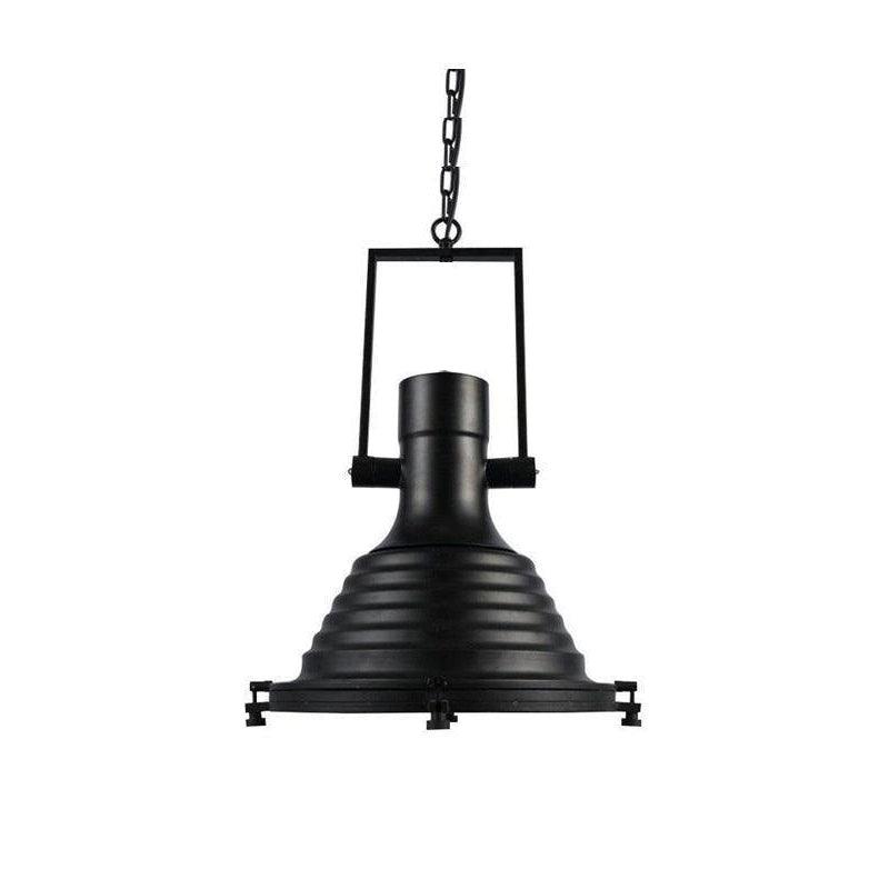 Silven Pendant Lamp Brass Ribbed Dome Industrial-Neutral Decor