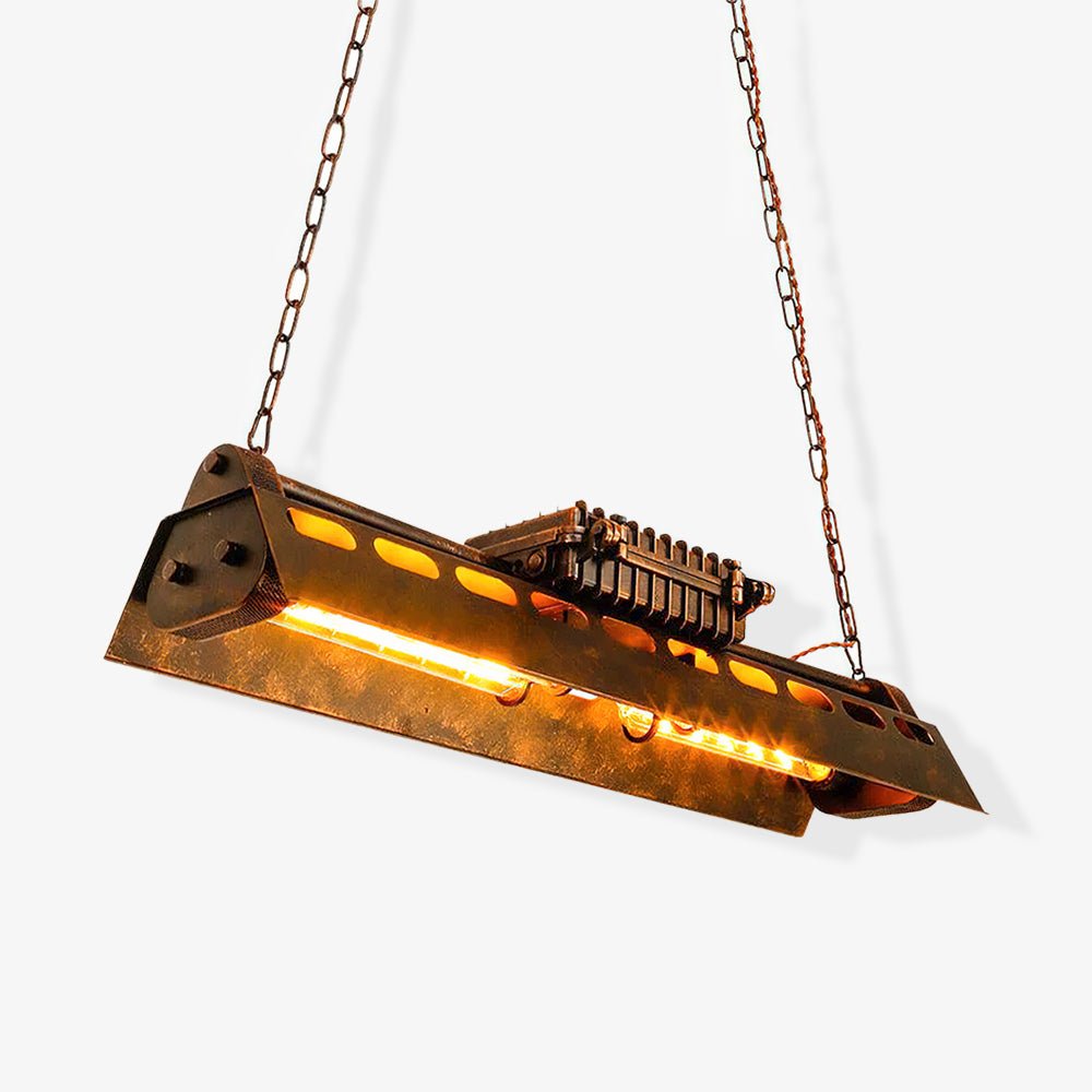 Mael Chandelier Industrial Rectangular Frame-Neutral Decor