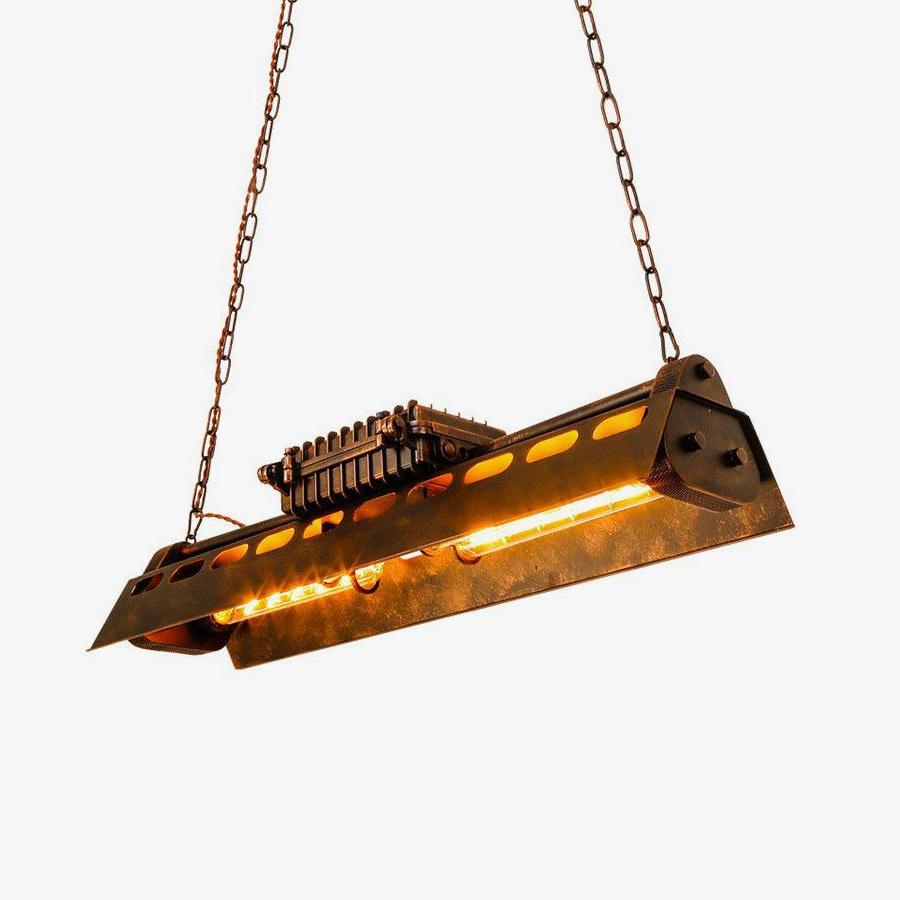 Mael Chandelier Industrial Rectangular Frame-Neutral Decor