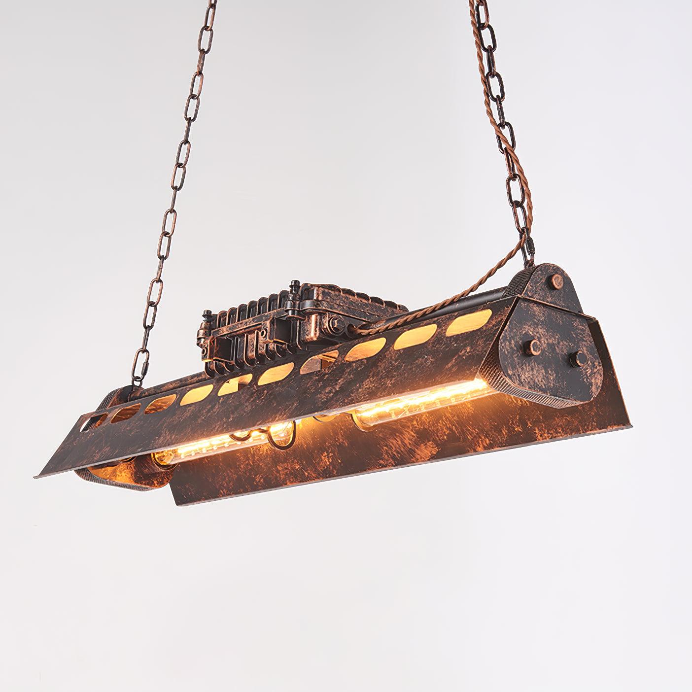 Mael Chandelier Industrial Rectangular Frame-Neutral Decor
