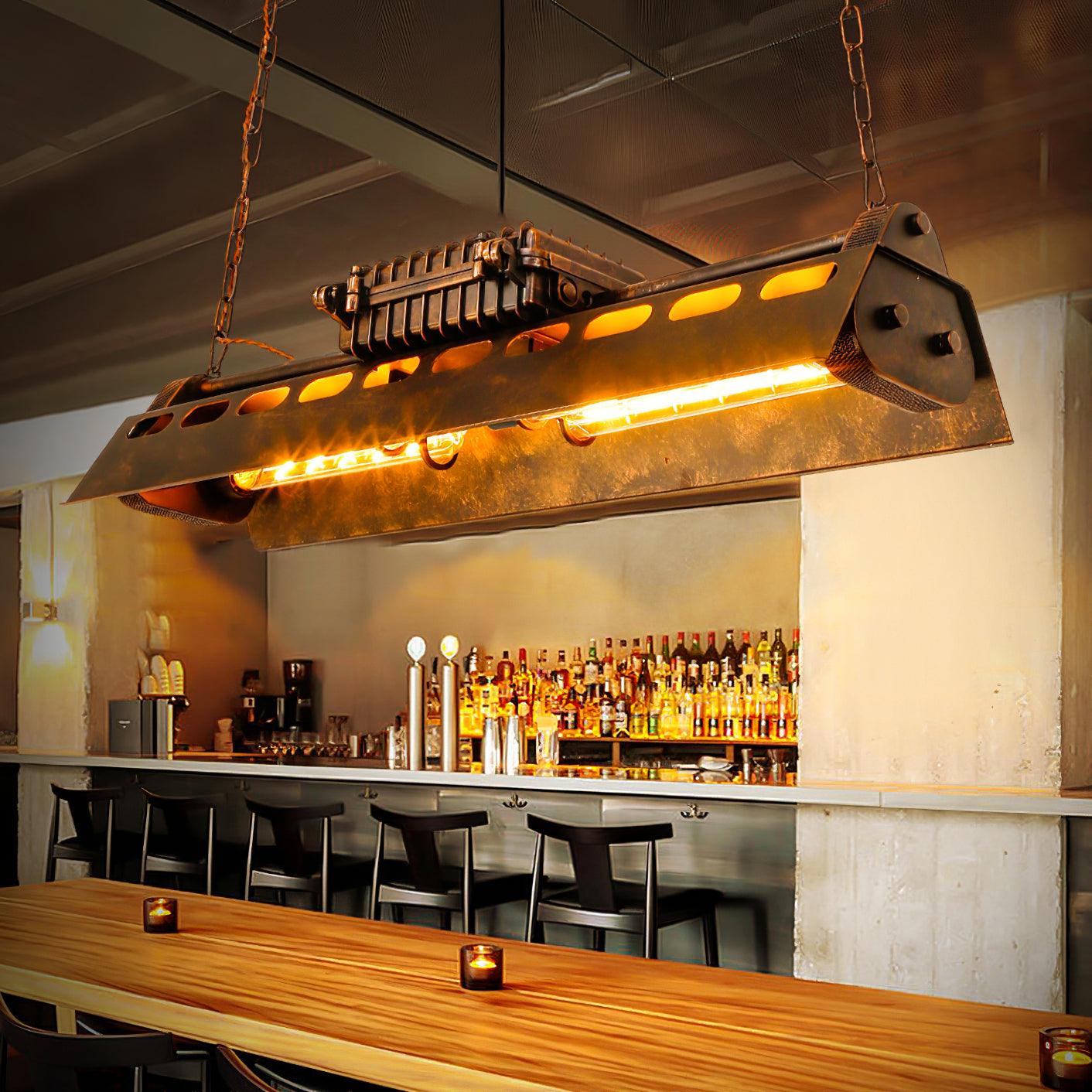 Mael Chandelier Industrial Rectangular Frame-Neutral Decor