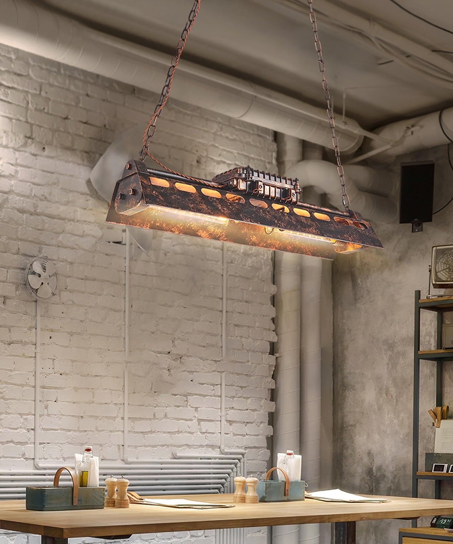 Mael Chandelier Industrial Rectangular Frame-Neutral Decor