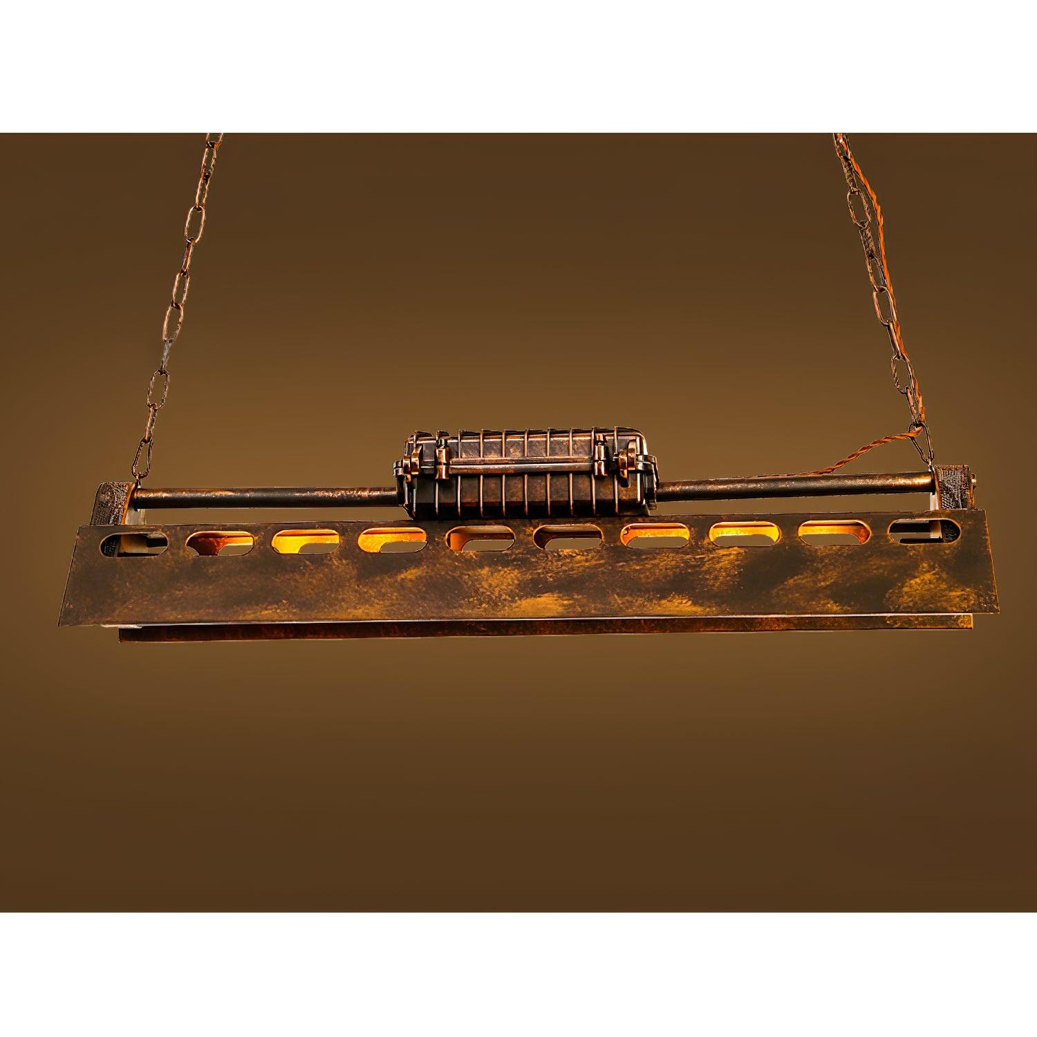 Mael Chandelier Industrial Rectangular Frame-Neutral Decor