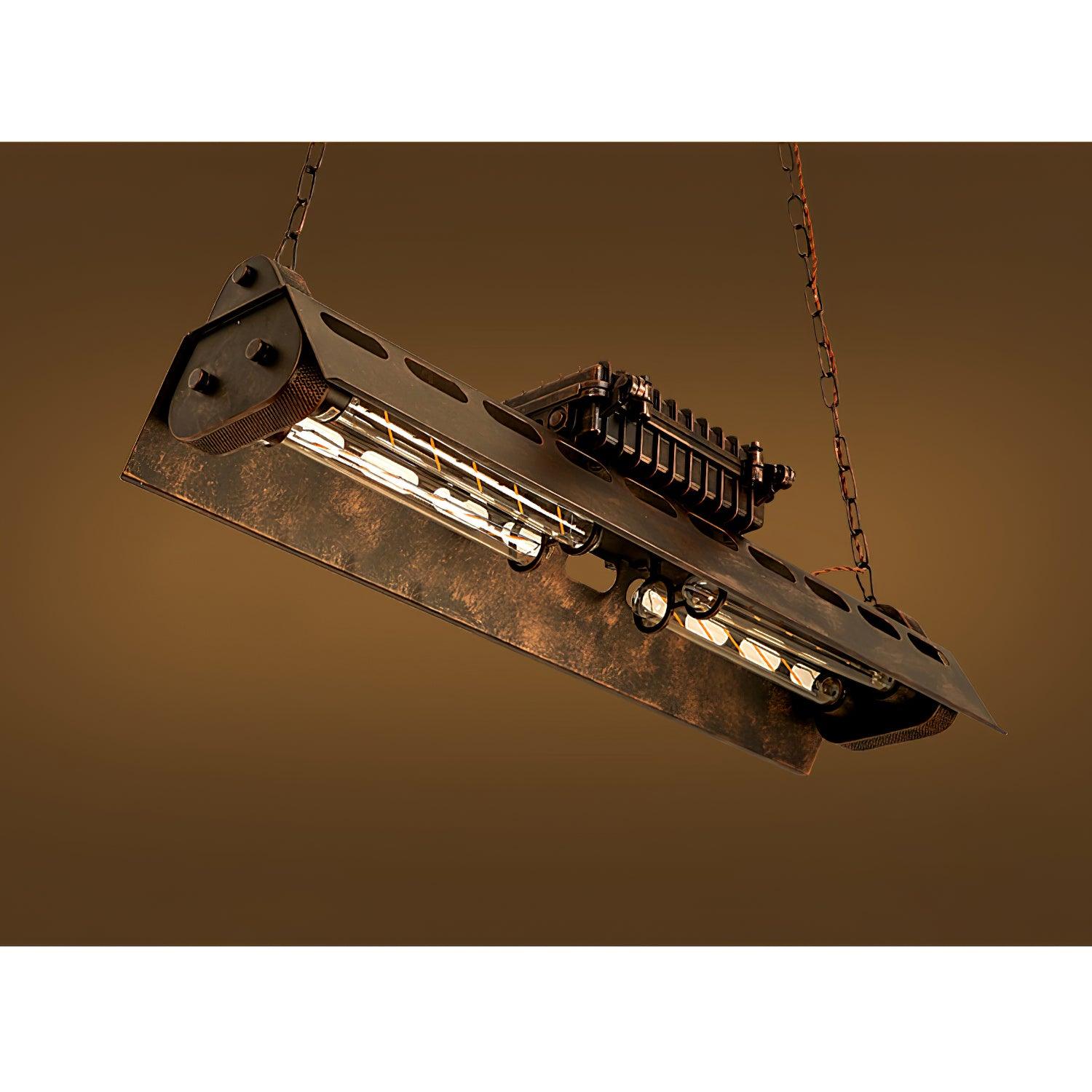 Mael Chandelier Industrial Rectangular Frame-Neutral Decor