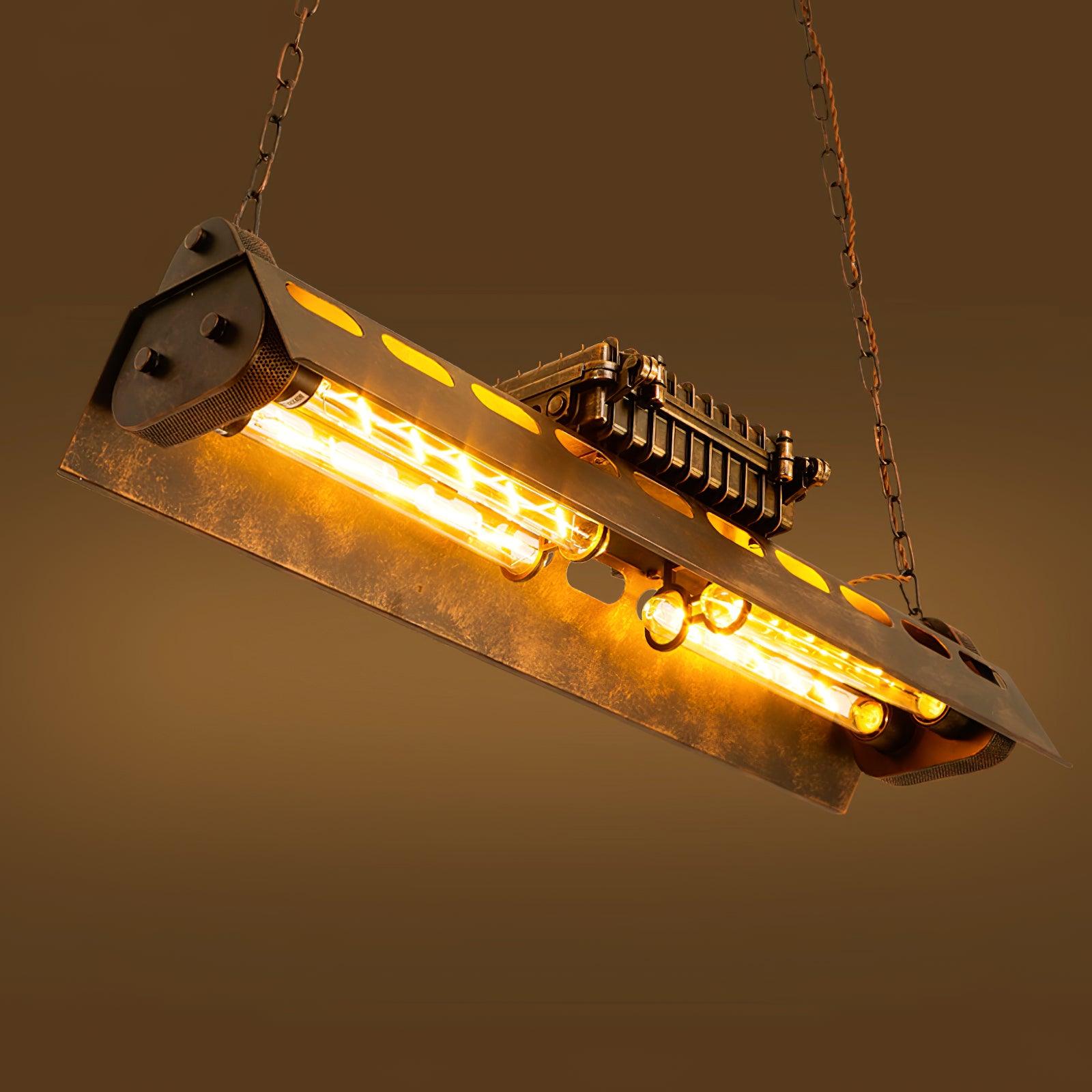 Mael Chandelier Industrial Rectangular Frame-Neutral Decor
