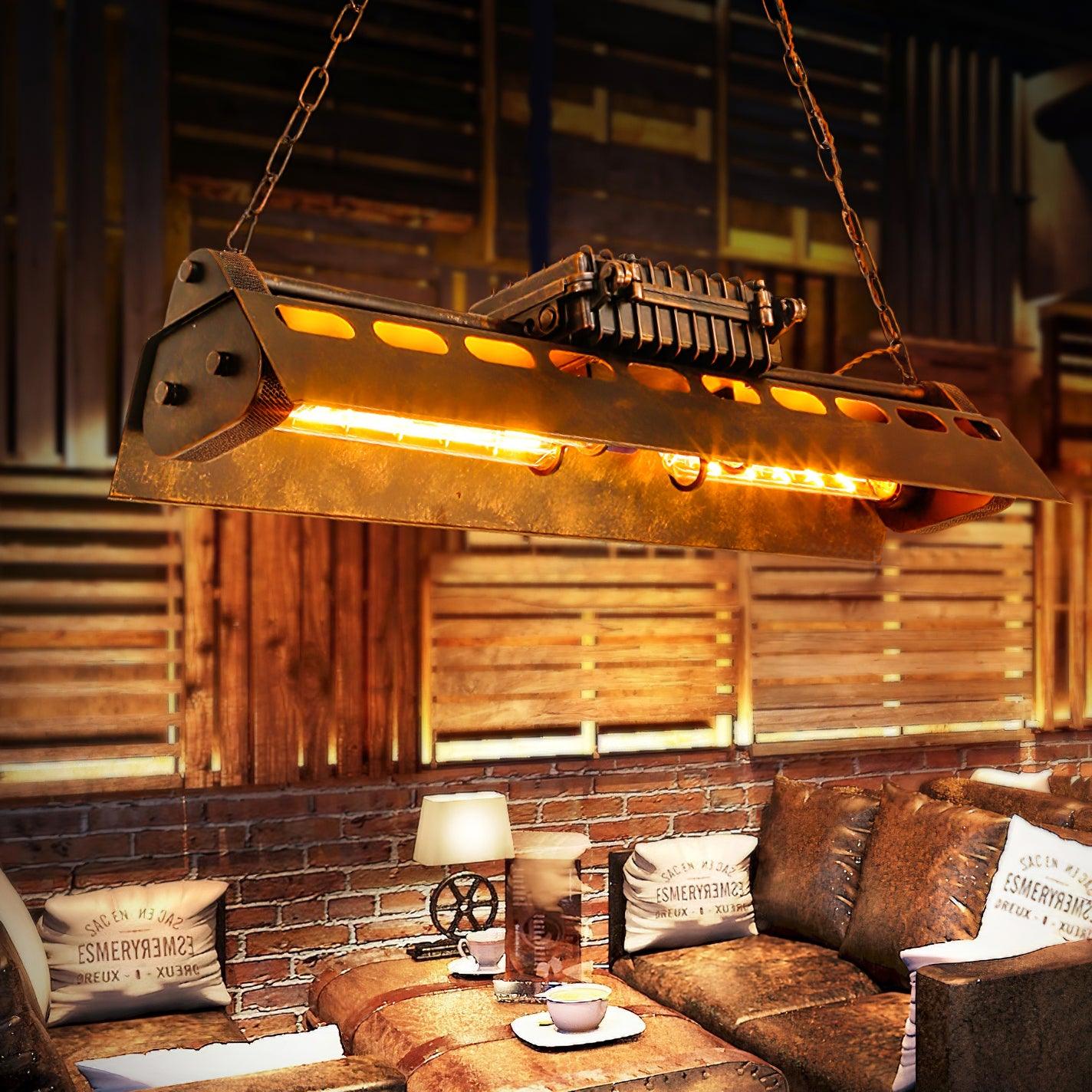 Mael Chandelier Industrial Rectangular Frame-Neutral Decor