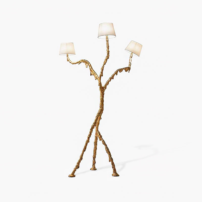 Dendria Triple-Arm Branch Sculptural Floor Lamp-Neutral Decor