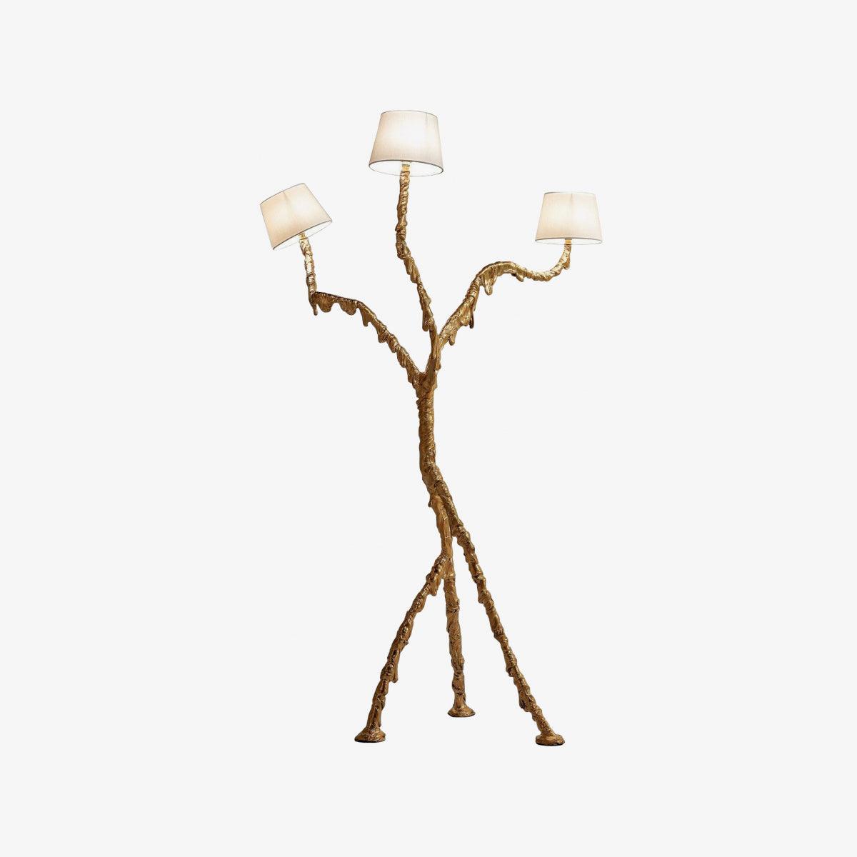 Dendria Triple-Arm Branch Sculptural Floor Lamp-Neutral Decor