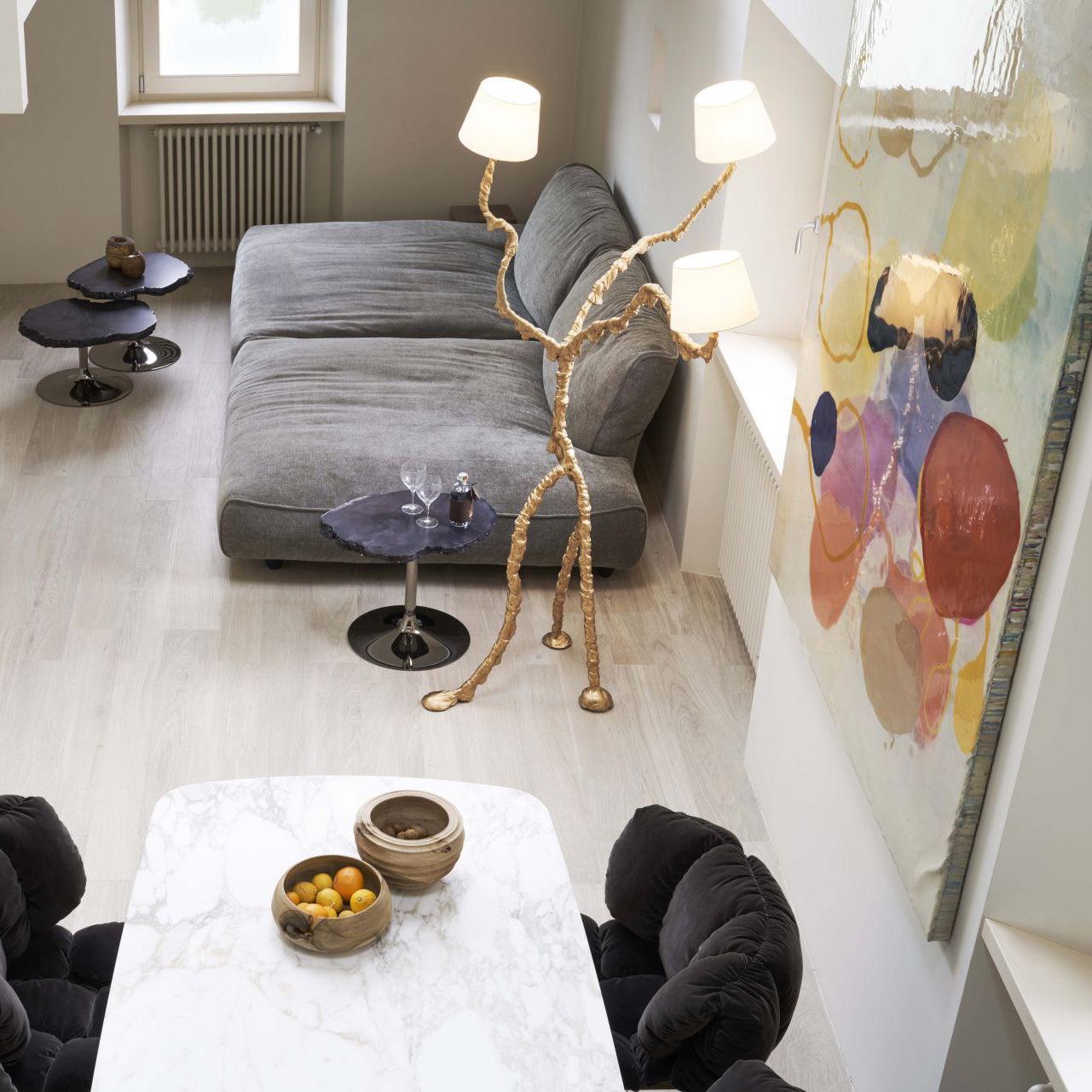 Dendria Triple-Arm Branch Sculptural Floor Lamp-Neutral Decor