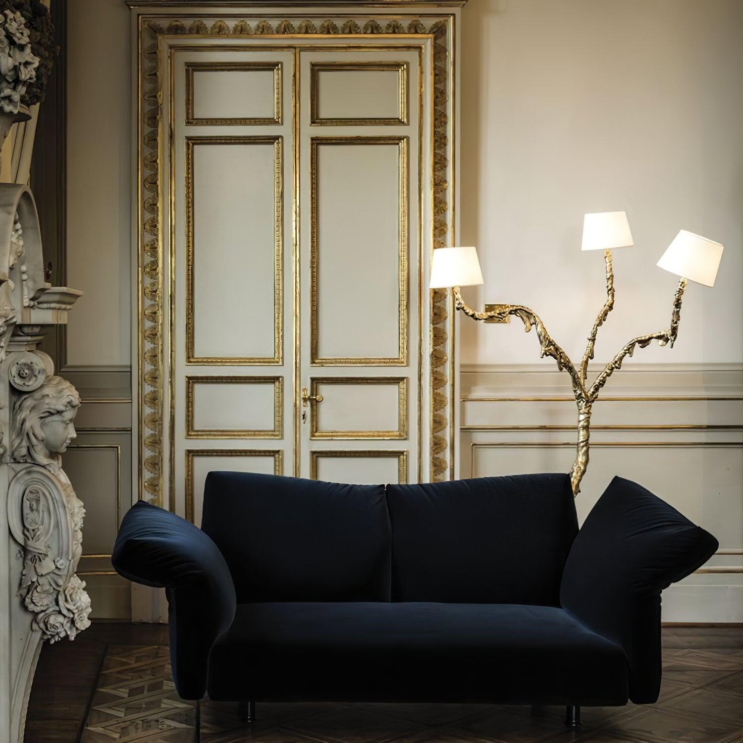 Dendria Triple-Arm Branch Sculptural Floor Lamp-Neutral Decor