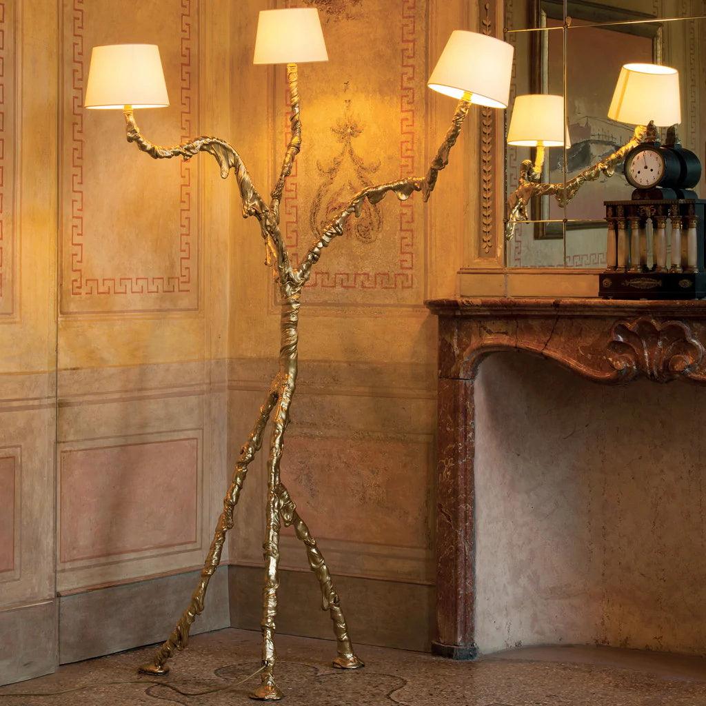 Dendria Triple-Arm Branch Sculptural Floor Lamp-Neutral Decor