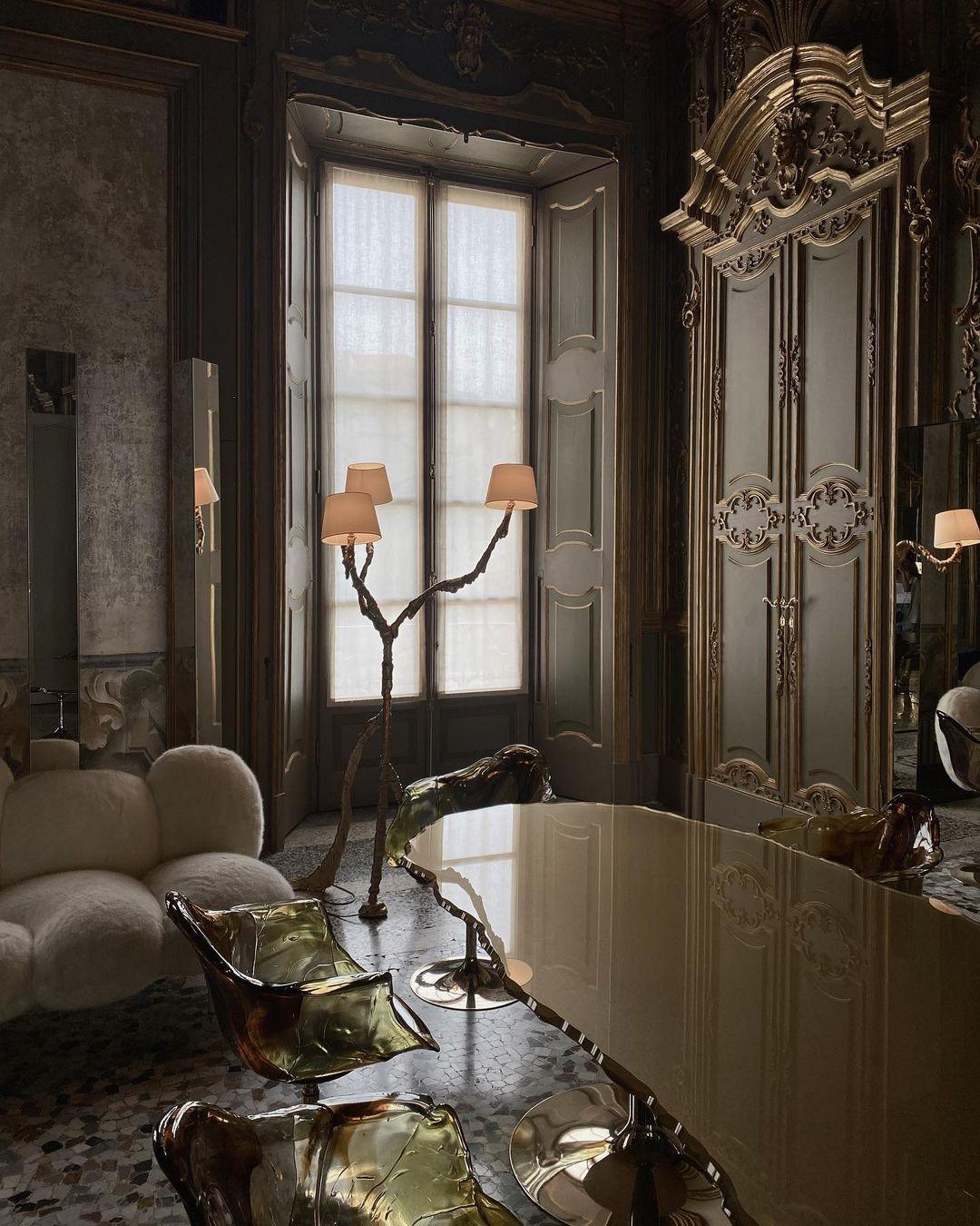 Dendria Triple-Arm Branch Sculptural Floor Lamp-Neutral Decor