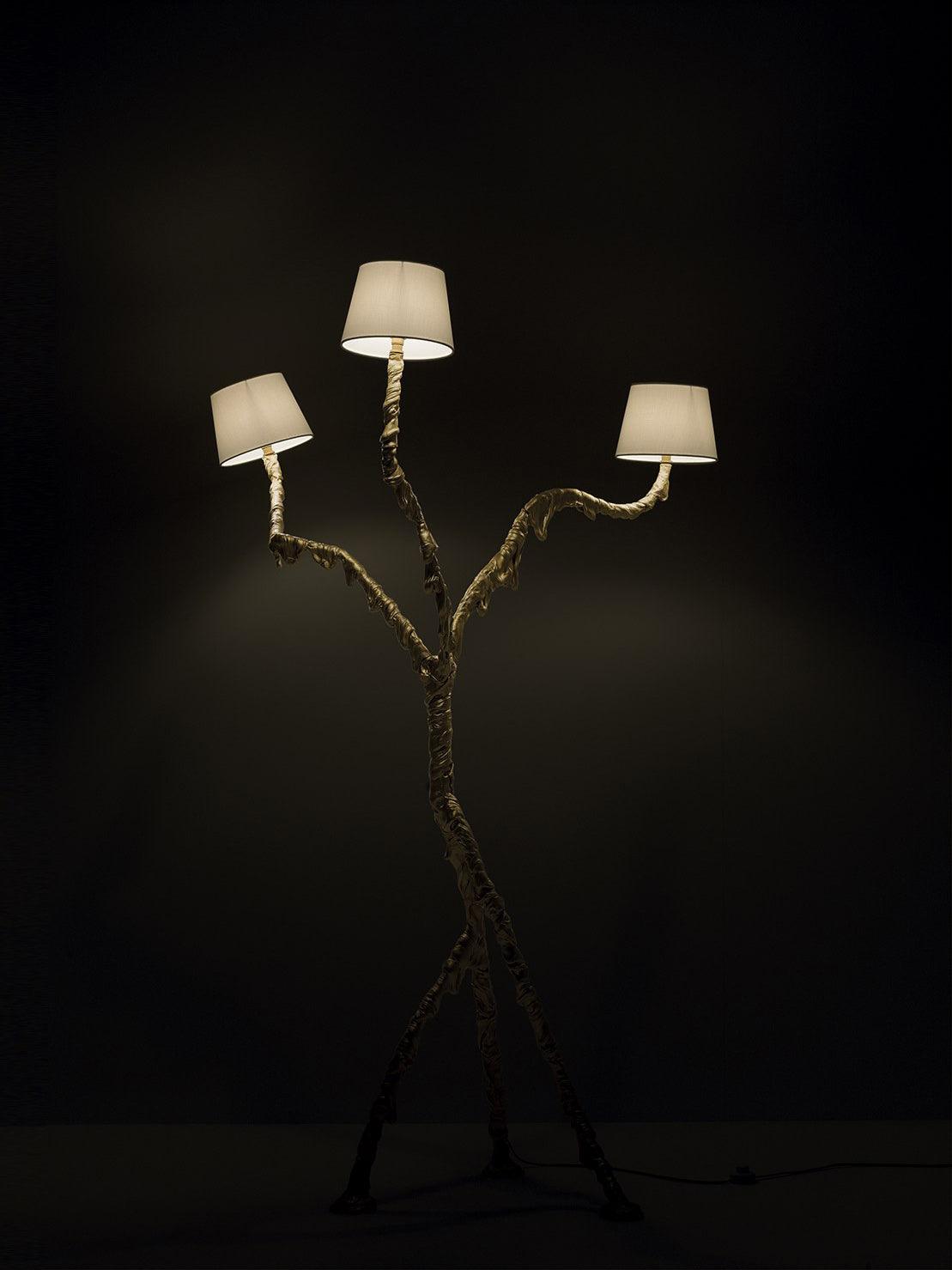 Dendria Triple-Arm Branch Sculptural Floor Lamp-Neutral Decor