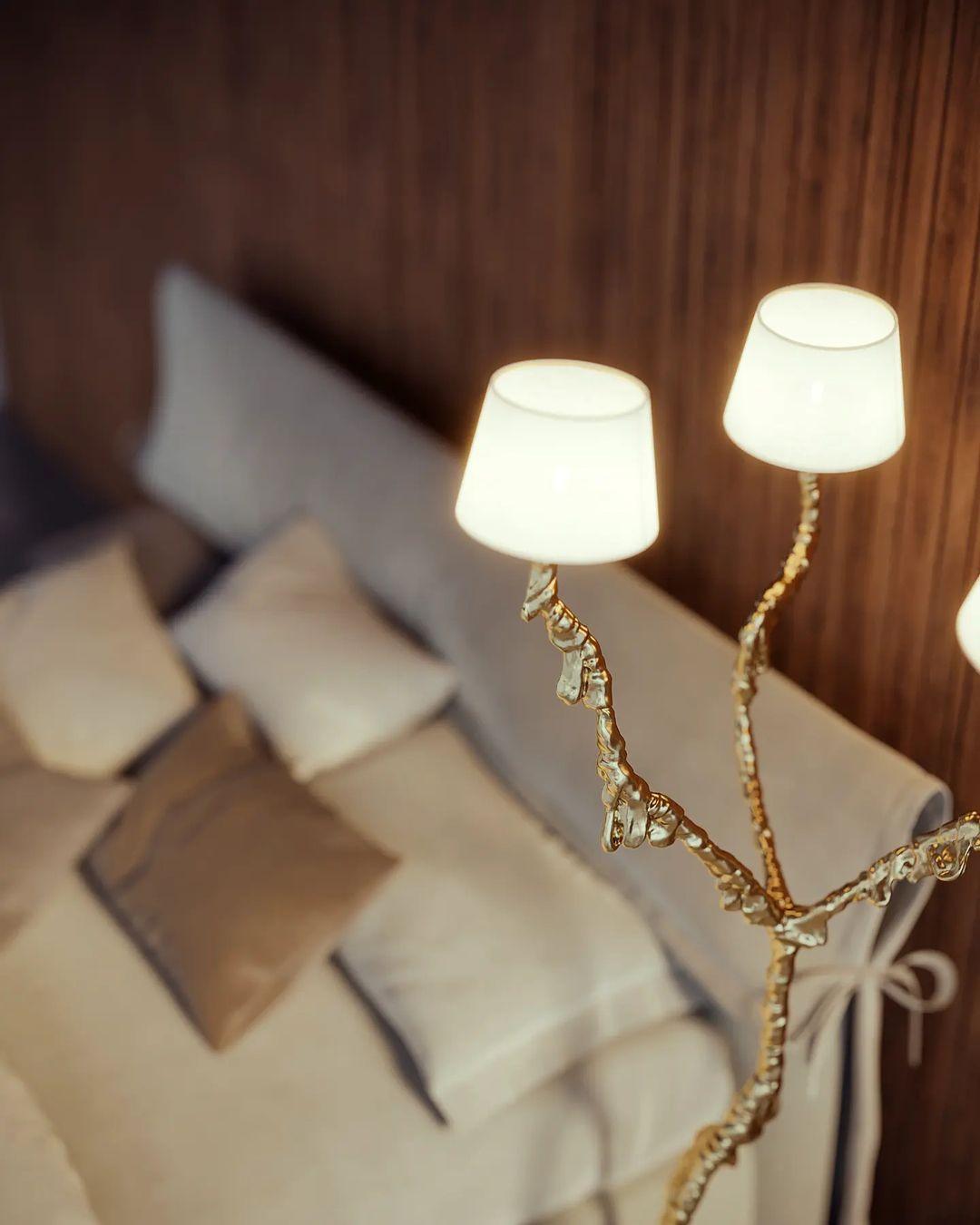 Dendria Triple-Arm Branch Sculptural Floor Lamp-Neutral Decor