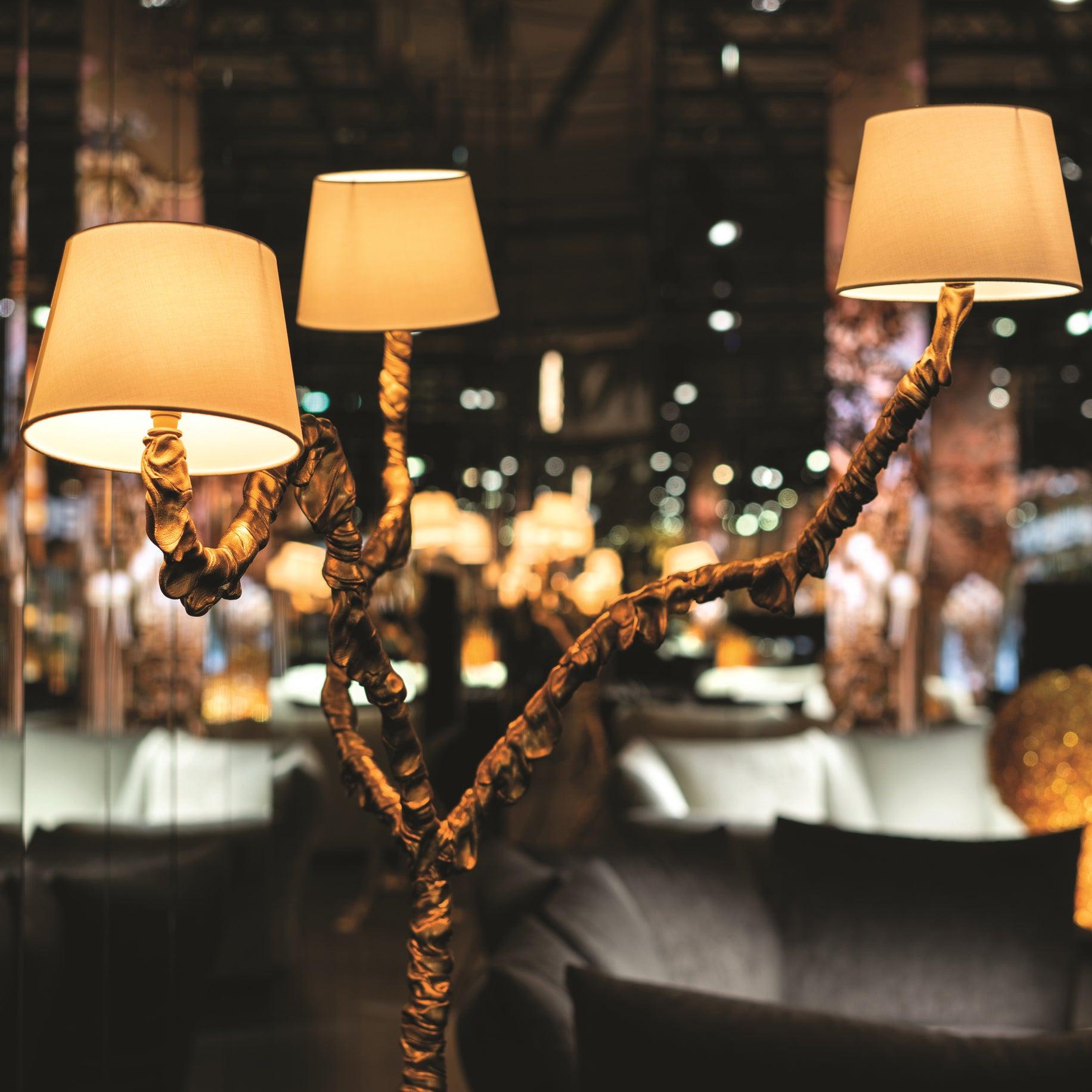 Dendria Triple-Arm Branch Sculptural Floor Lamp-Neutral Decor