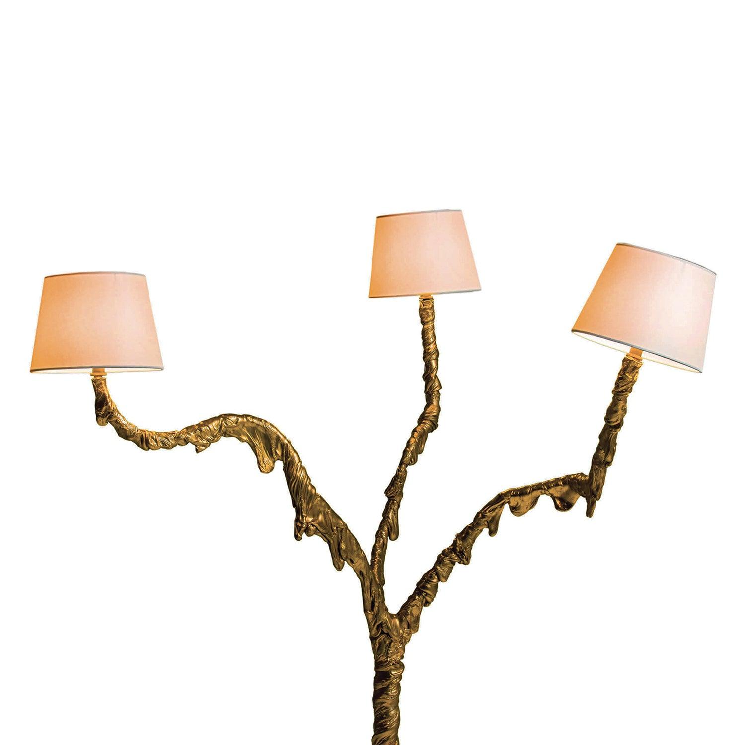 Dendria Triple-Arm Branch Sculptural Floor Lamp-Neutral Decor