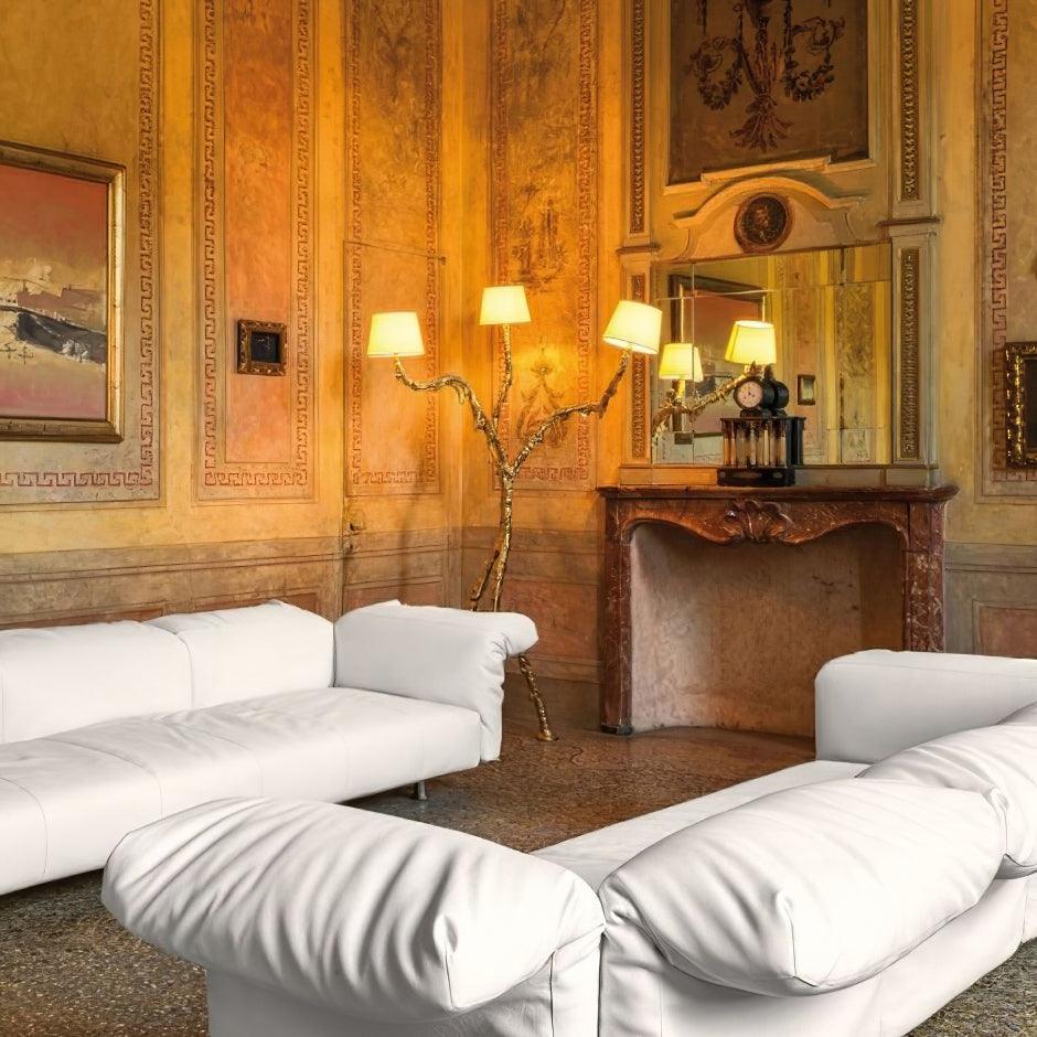 Dendria Triple-Arm Branch Sculptural Floor Lamp-Neutral Decor