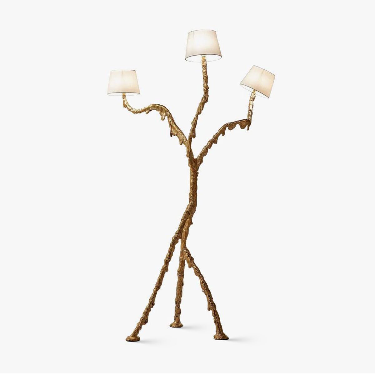Dendria Triple-Arm Branch Sculptural Floor Lamp-Neutral Decor