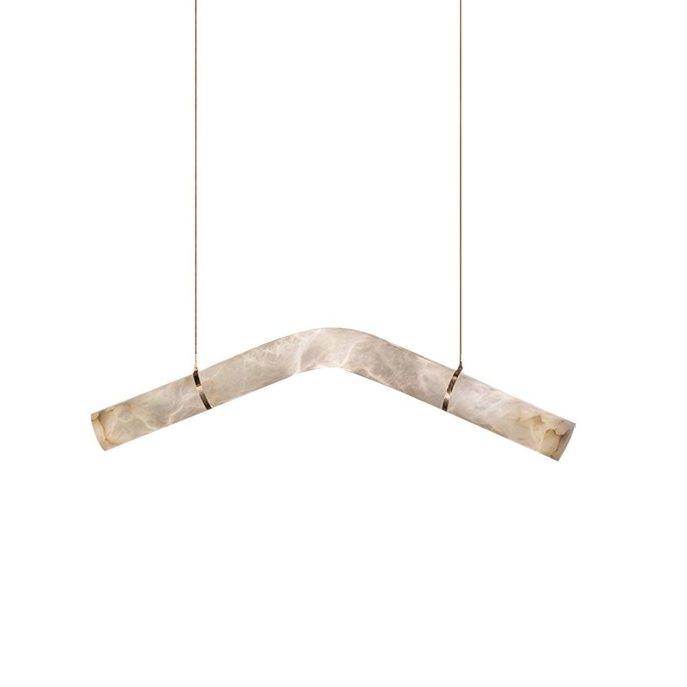 Mithos Curved Alabaster Pendant Light-Neutral Decor