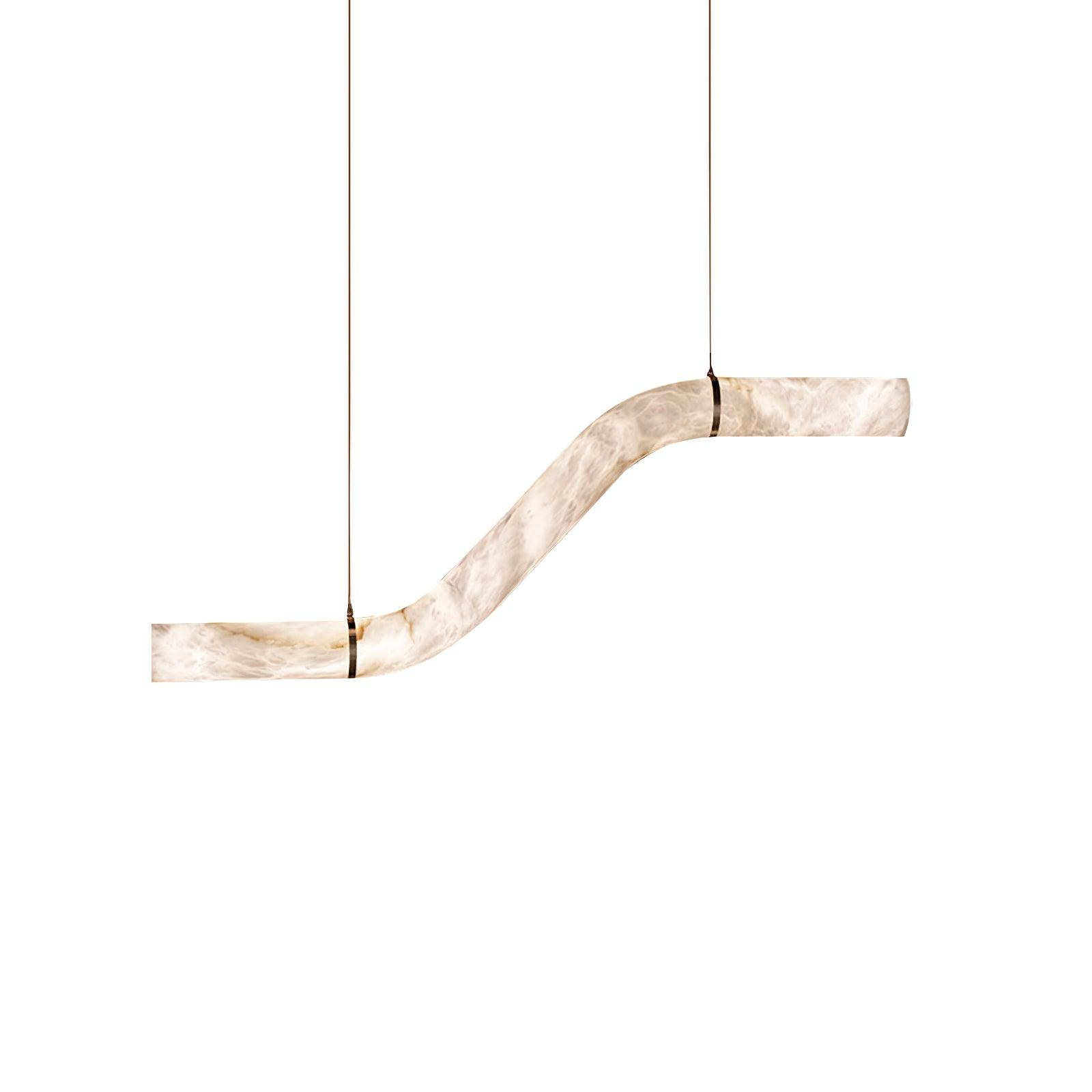 Mithos Curved Alabaster Pendant Light-Neutral Decor