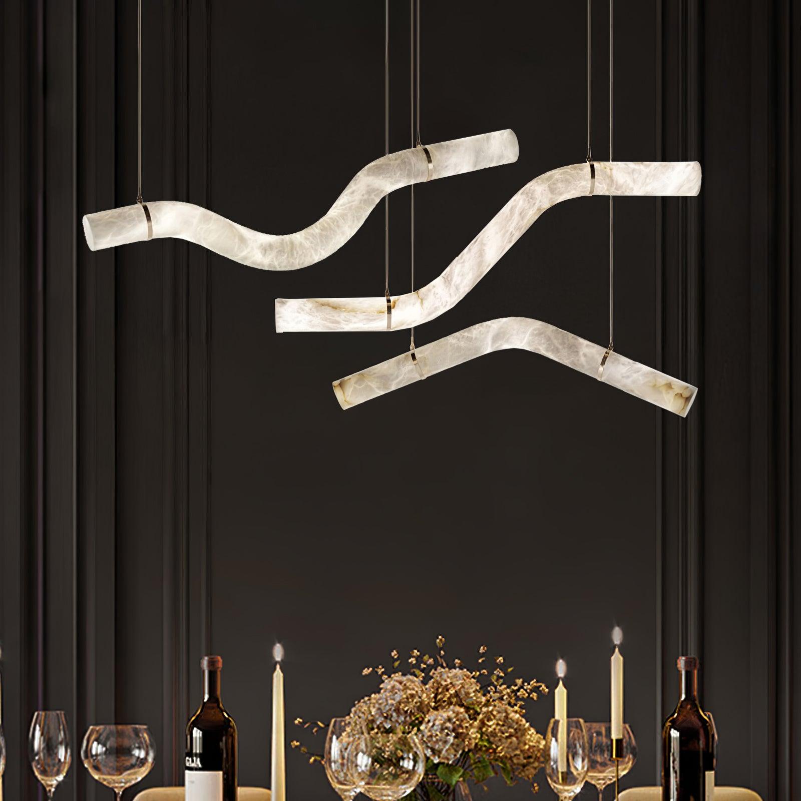 Luste Alabaster Closed-loop Pendant Light Chandelier-Neutral Decor