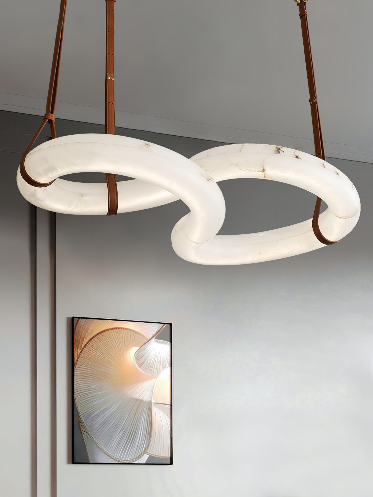 Luste Alabaster Closed-loop Pendant Light Chandelier-Neutral Decor