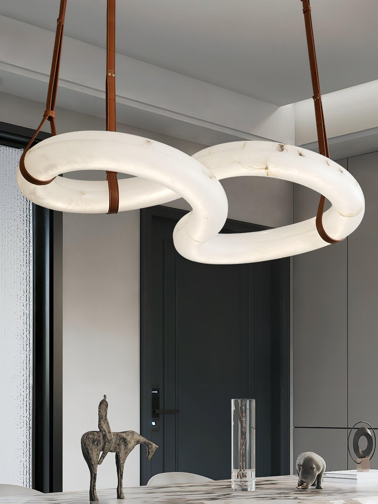 Luste Alabaster Closed-loop Pendant Light Chandelier-Neutral Decor