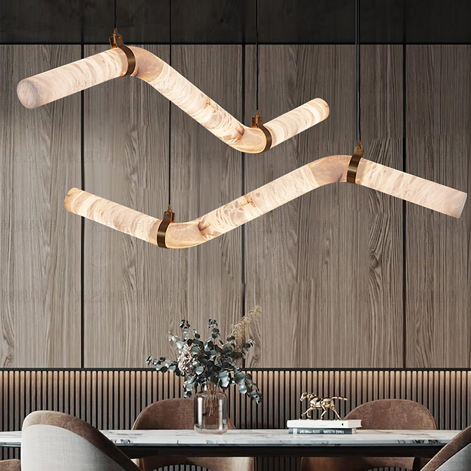 Luste Alabaster Closed-loop Pendant Light Chandelier-Neutral Decor
