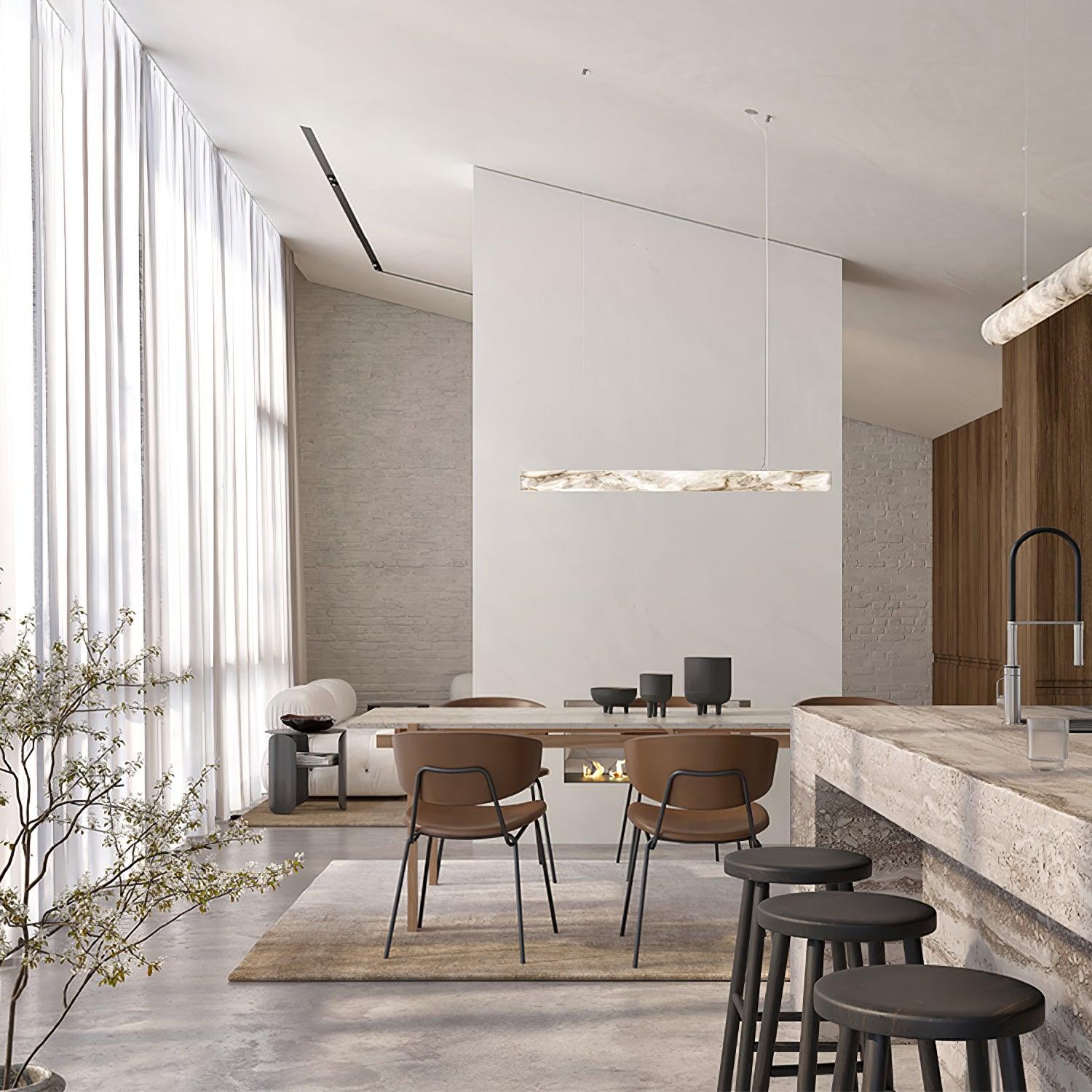Luste Alabaster Closed-loop Pendant Light Chandelier-Neutral Decor