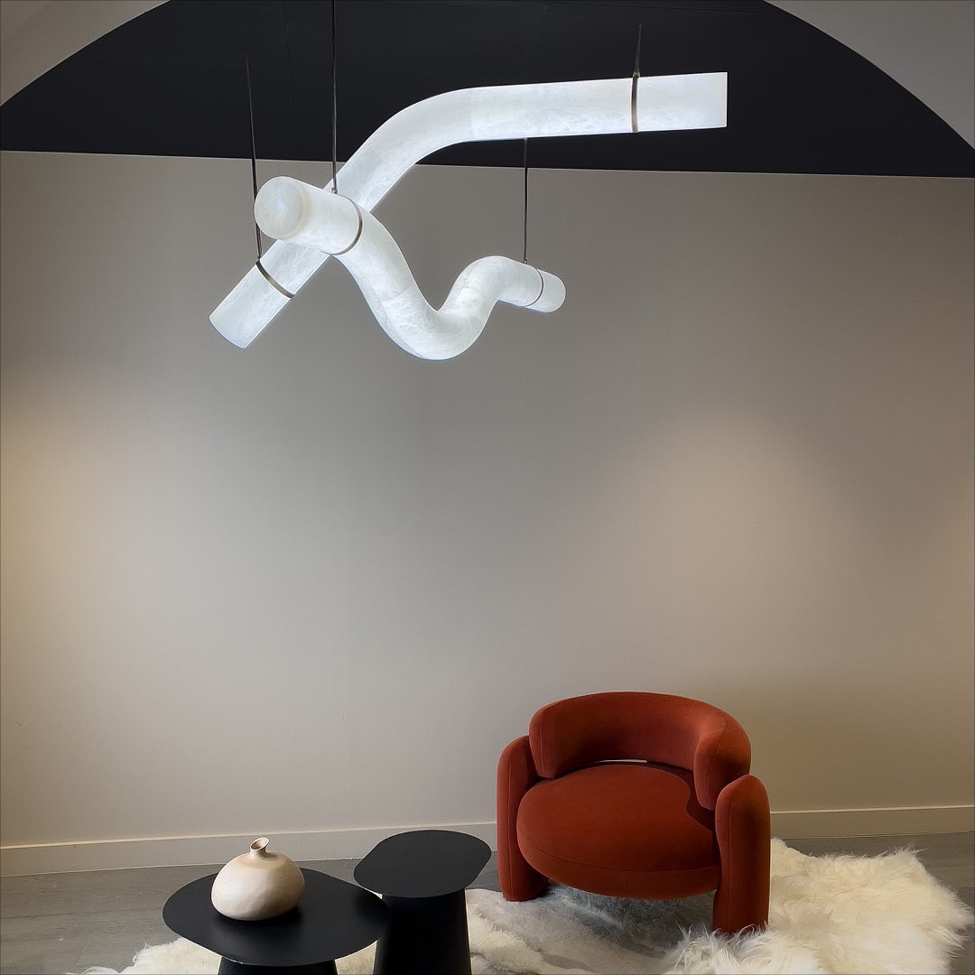 Luste Alabaster Closed-loop Pendant Light Chandelier-Neutral Decor