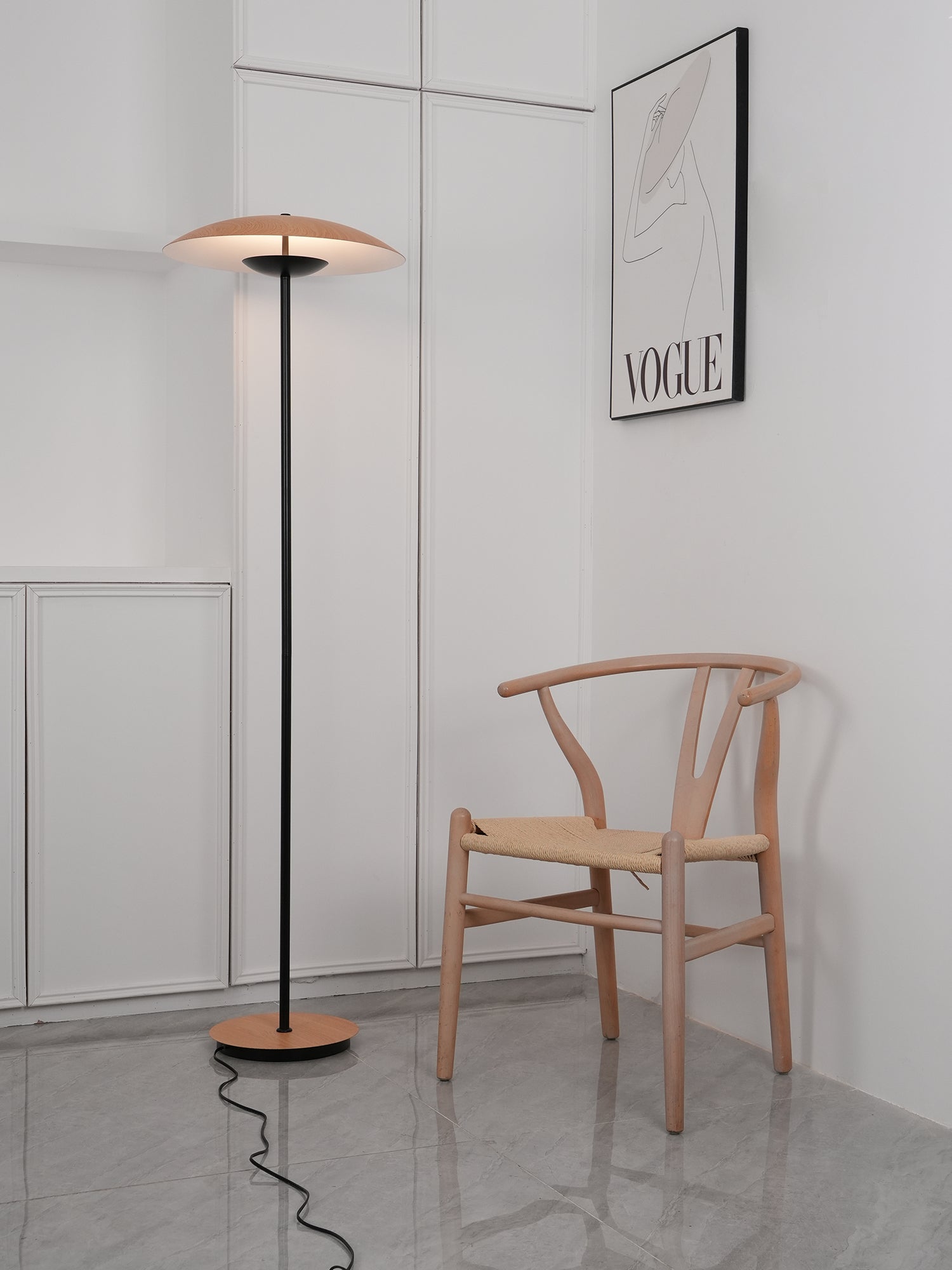 Sathen Aluminum Minimalist Floor Lamp-Neutral Decor