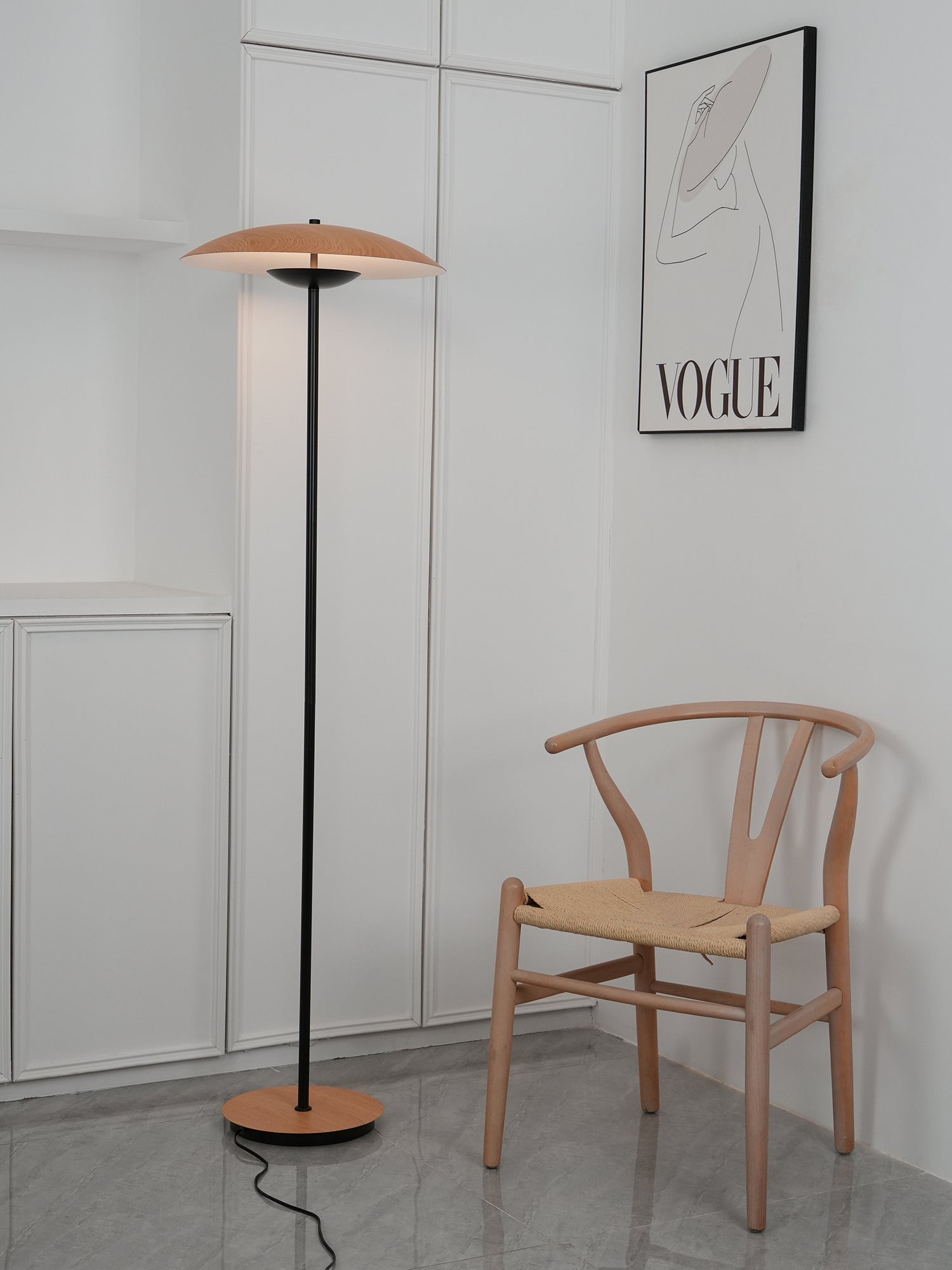 Sathen Aluminum Minimalist Floor Lamp-Neutral Decor