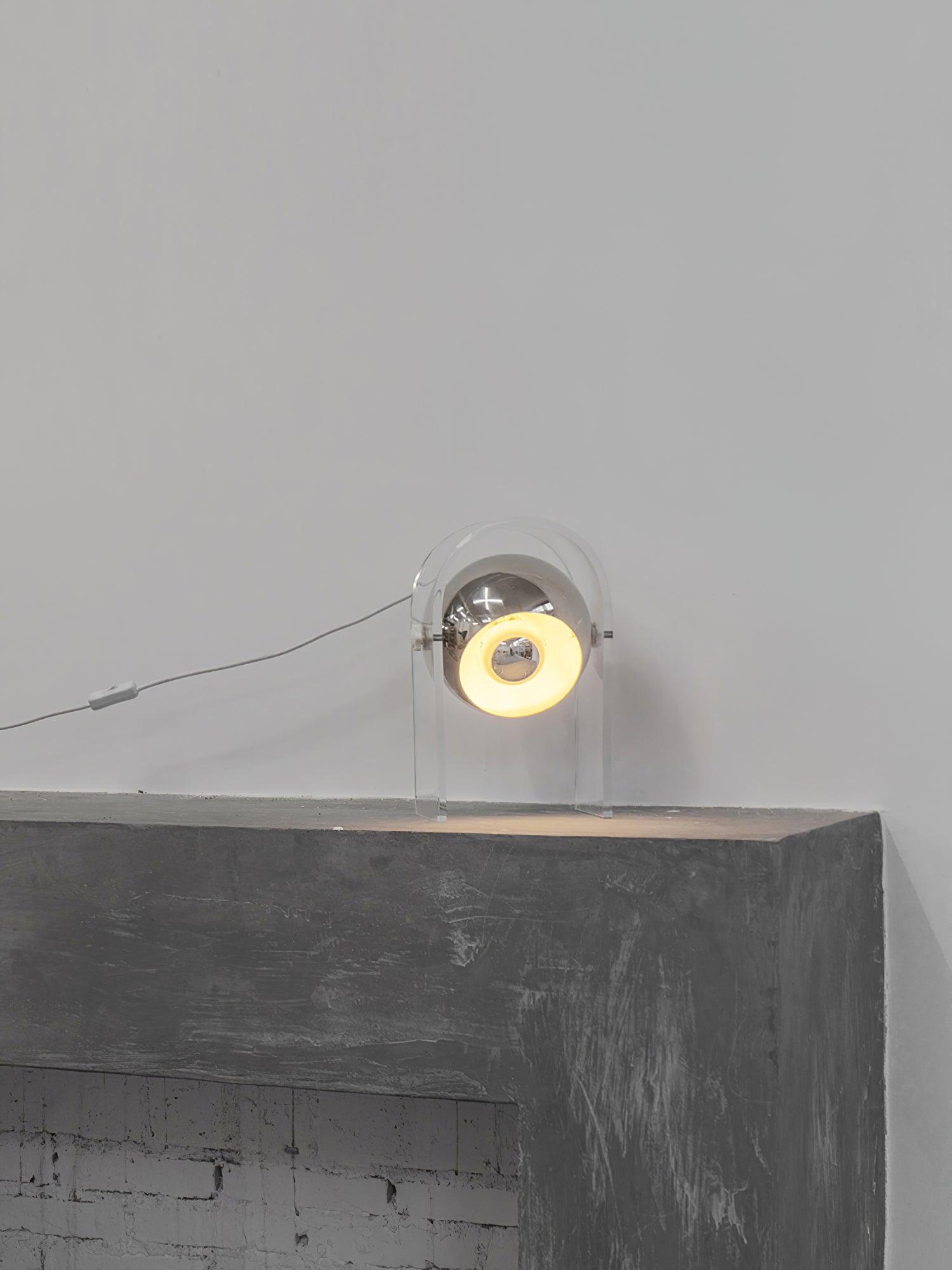 Tynza Steel Futuristic Table Lamp-Neutral Decor