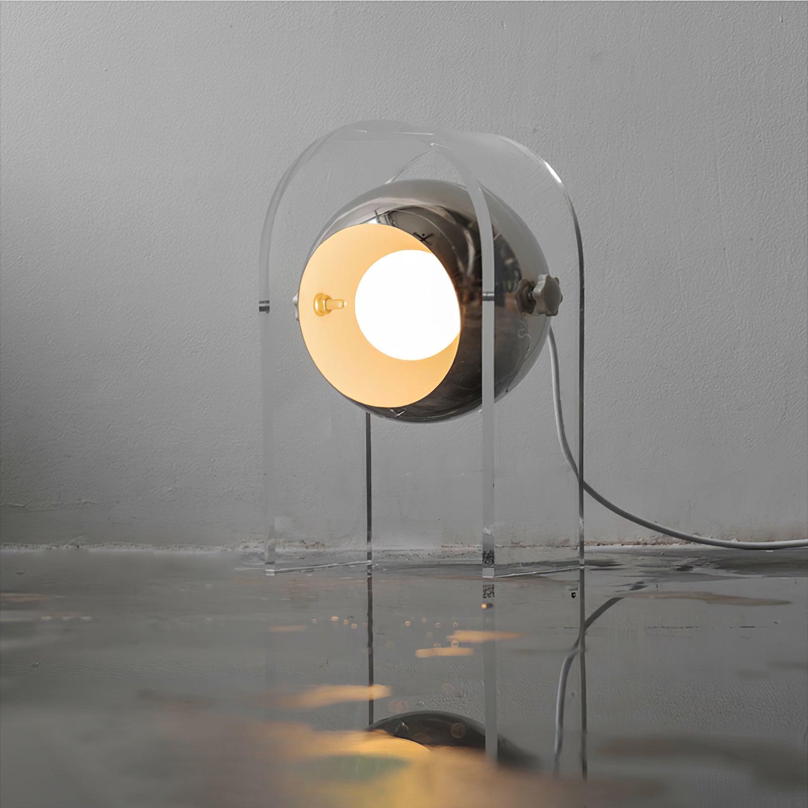 Tynza Steel Futuristic Table Lamp-Neutral Decor