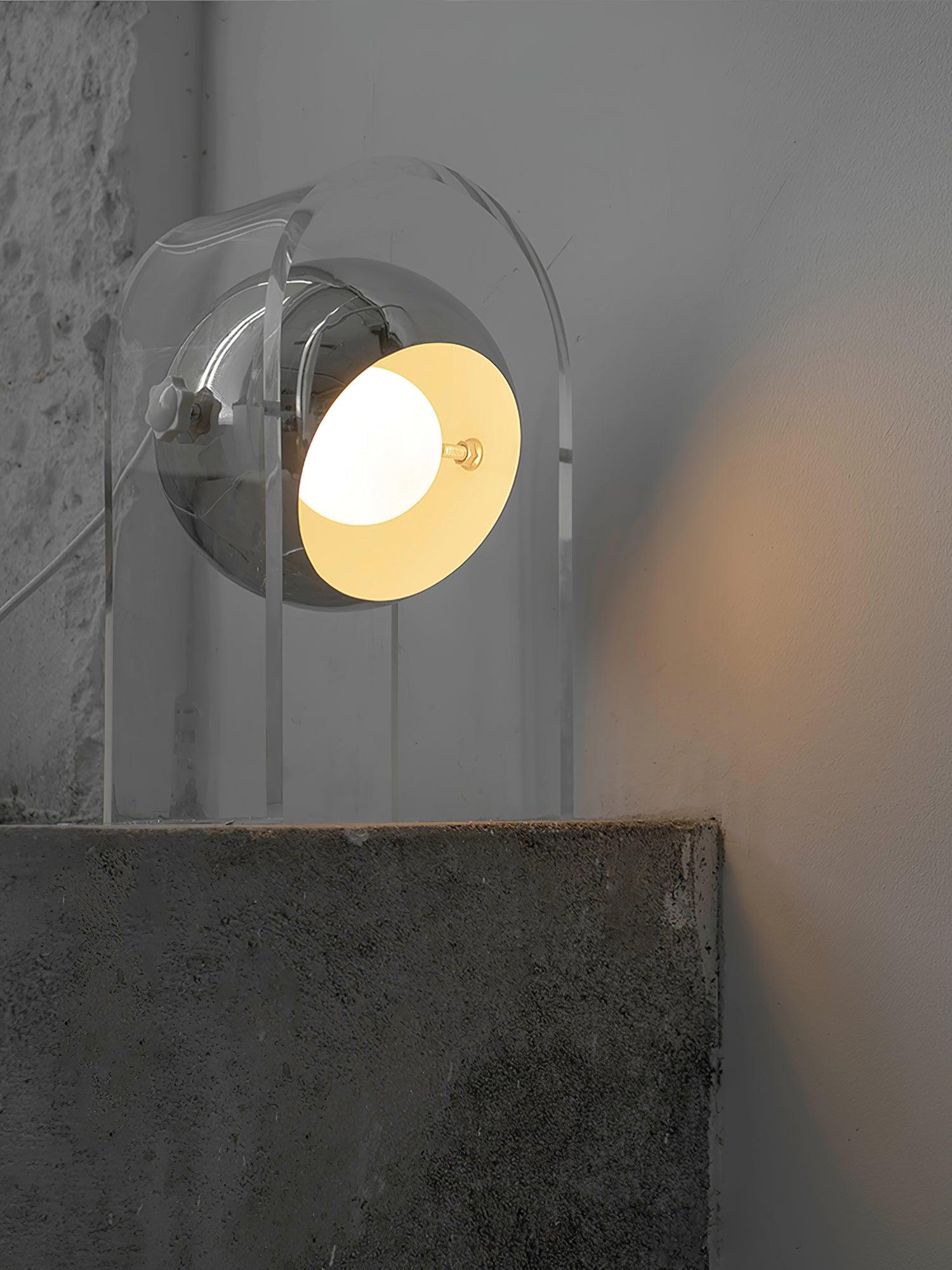 Tynza Steel Futuristic Table Lamp-Neutral Decor