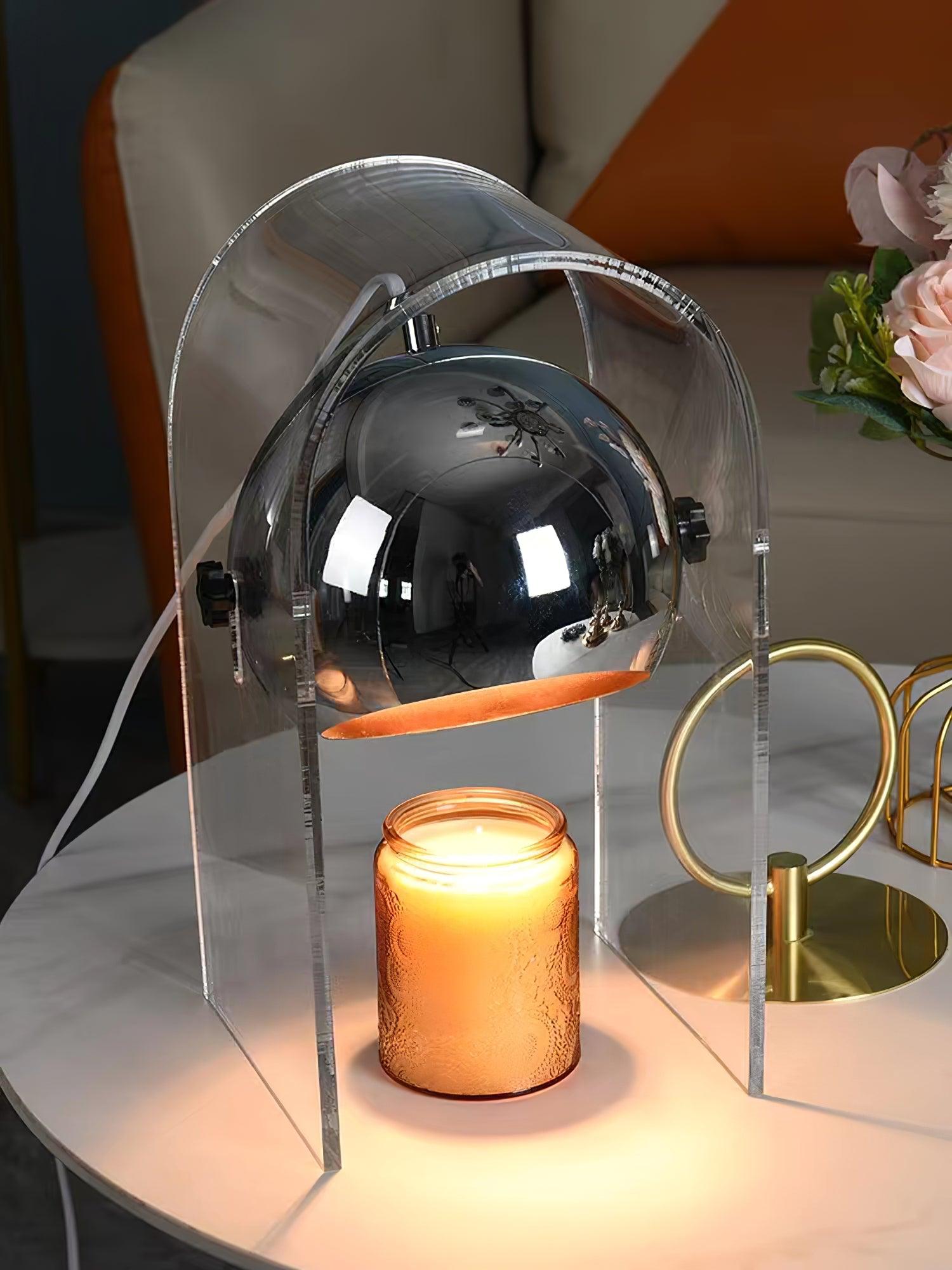 Tynza Steel Futuristic Table Lamp-Neutral Decor