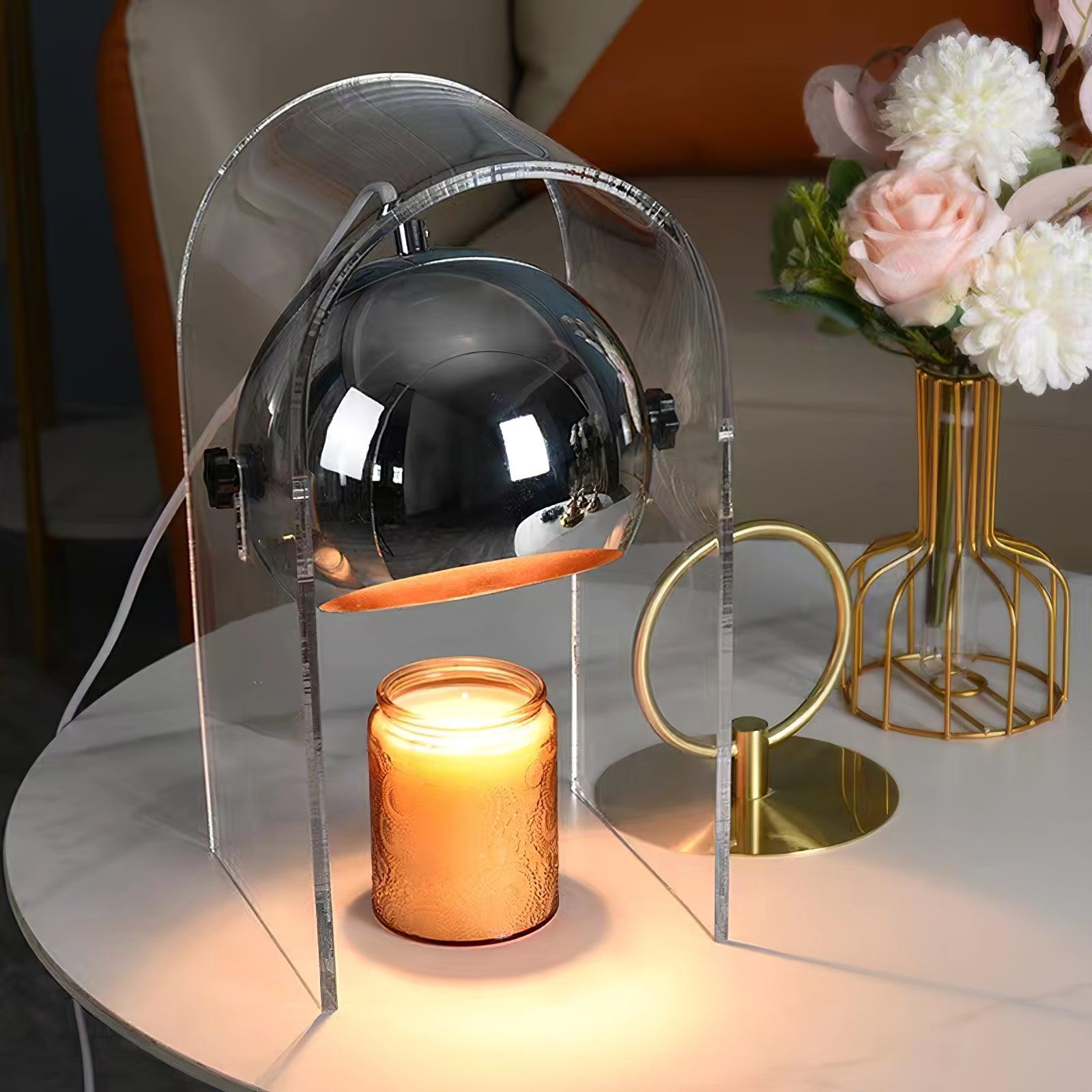 Tynza Steel Futuristic Table Lamp-Neutral Decor
